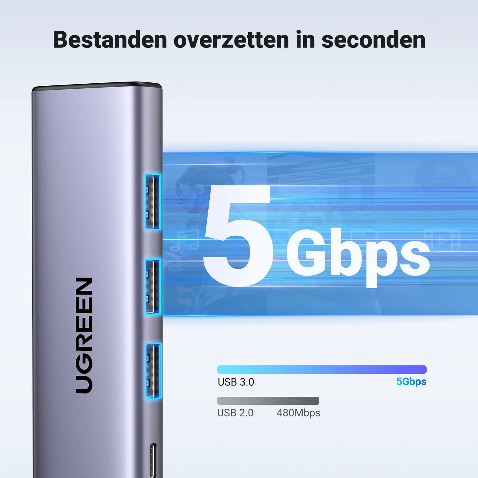UGREEN Revodok USB C Hub PD100W 4K HDMI 5Gbps USB C Dock USB C Adapter Multipoort Adapter - Image 4