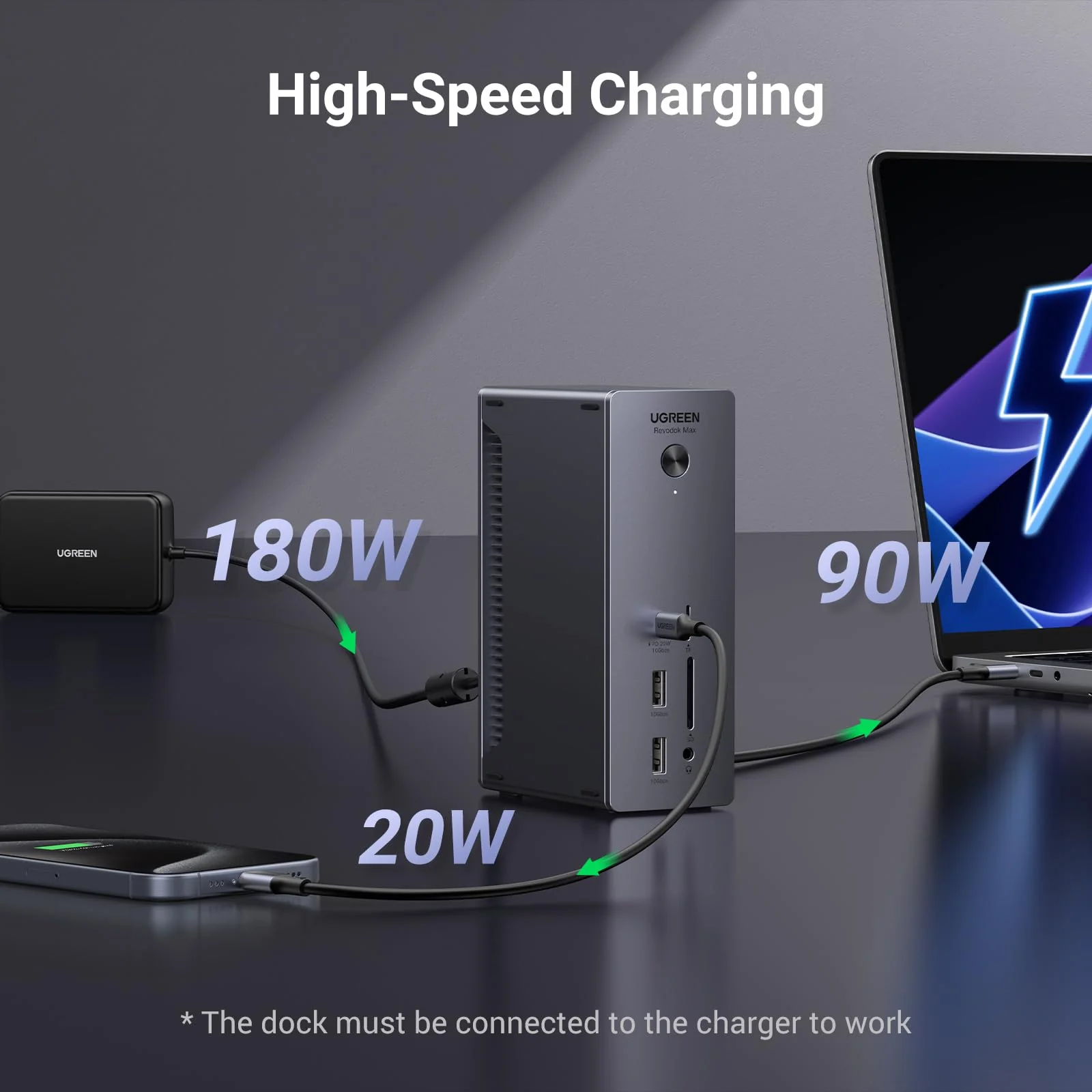 UGREEN Revodok Max 213 13-in-1 dockingstation Thunderbolt 4 Dock 40Gbps (dubbel 4K bij 60 Hz enkel 8K-scherm) - Image 7
