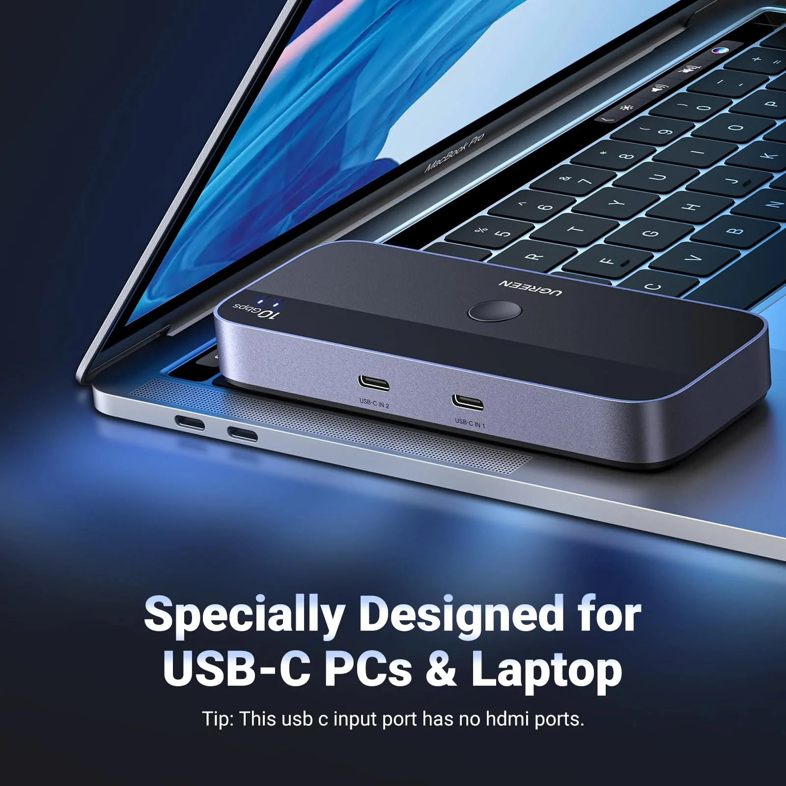 UGREEN USB Switch 2PC 10Gbps USB 3.2 Switcher 2 in 4 Out USB C Schakelaar - Image 4