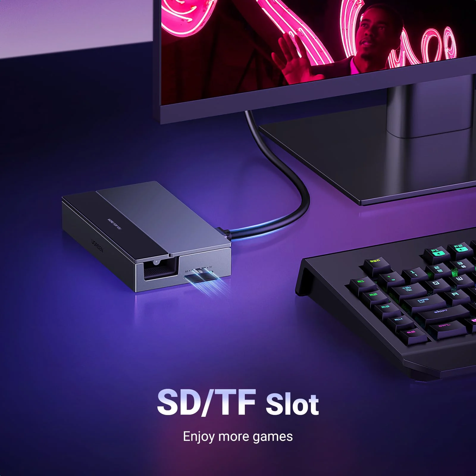 UGREEN Steam Deck Dock 9-in-1 dockingstation 4K@60Hz HDMI 10Gbps USB-poorten Verstelbare standaard Compatibel met Steam Deck OLED - Image 7