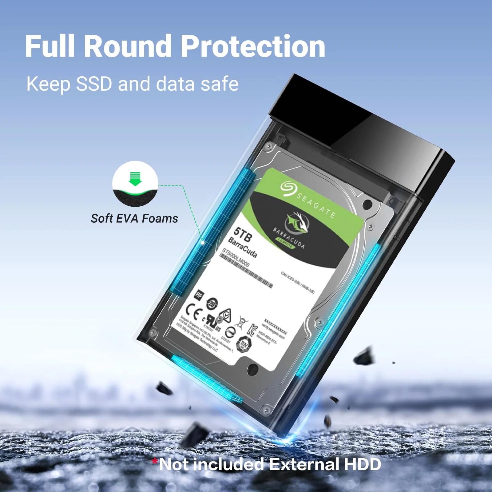 UGREEN USB 3.0 Externe Harde Schijf Behuizing 2,5 Inch SATA III II I HDD SSD - Image 5