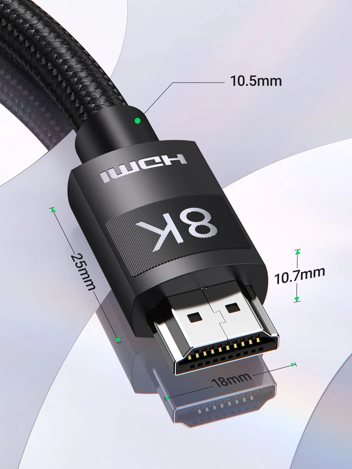 UGREEN 8K HDMI Kabel 2.1 Nylon 8K 60Hz 4K 120Hz, Compatibel met PS5 enz(1M) - Image 6