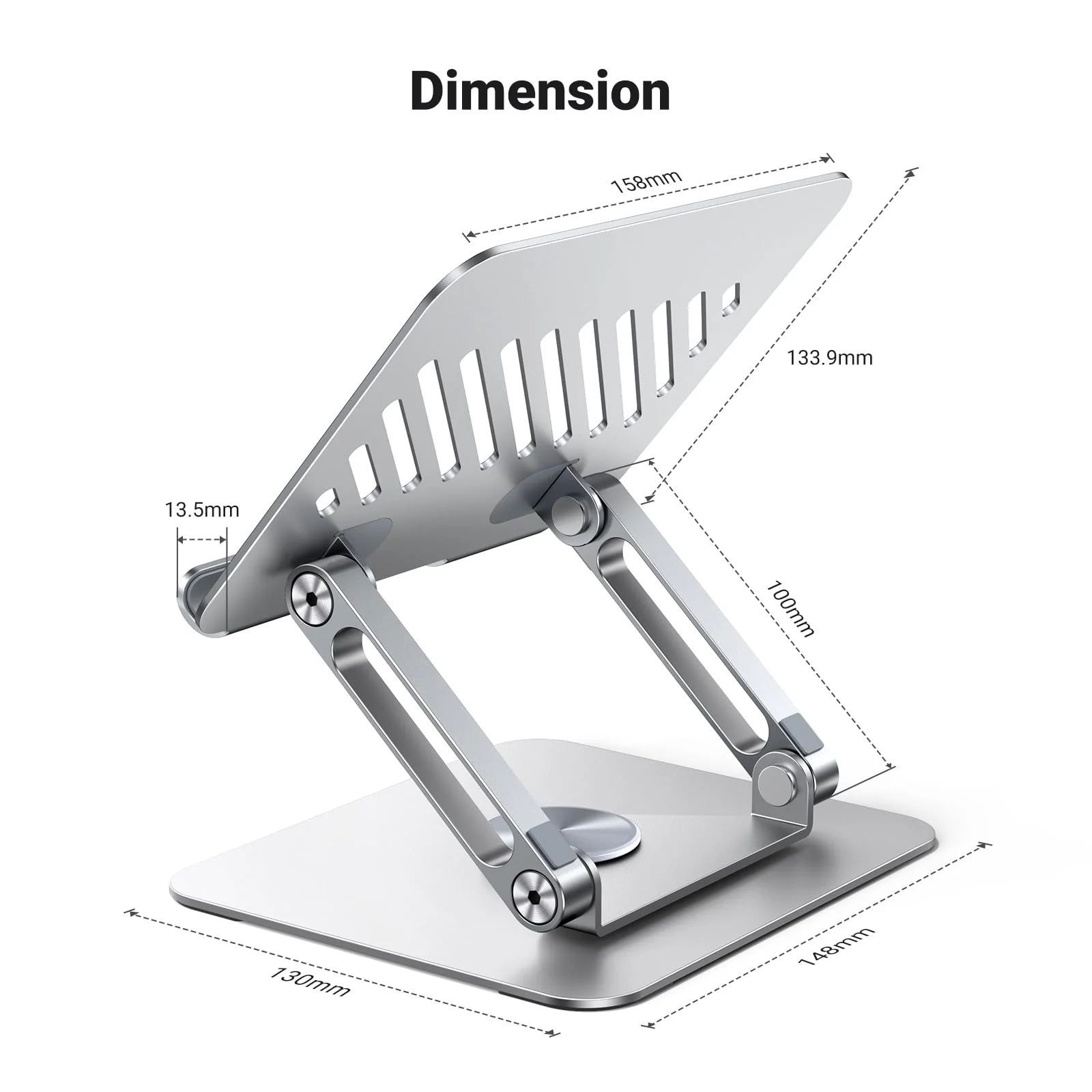 UGREEN Tabletstandaard 360° draaibaar in hoogte verstelbaar, tablethouder, iPad-standaard compatibel met iPad 10e 10,9 iPad Pro/Air 13 11 12,9 iPad Mini 7 Galaxy iPhone 16 Alle apparaten van 4-13 inch - Image 7