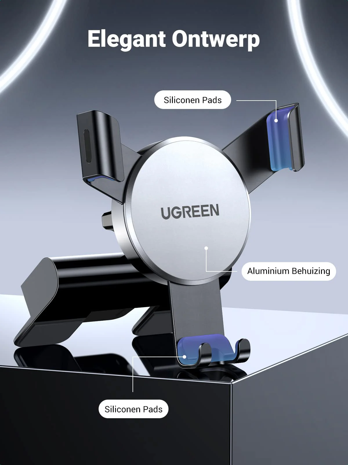 UGREEN CD Sleuf Auto Telefoonhouder Zwaartekracht Auto Houder - Image 5