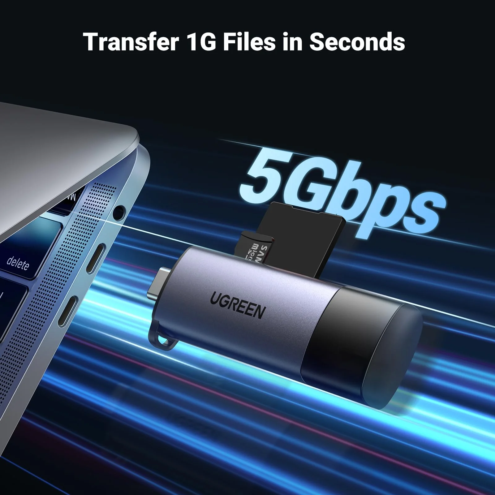 UGREEN USB 3.0 en USB C kaartlezer USB 2-in-1 TF en SD Externe Geheugenkaartlezers USB OTG Geheugenkaart - Image 3