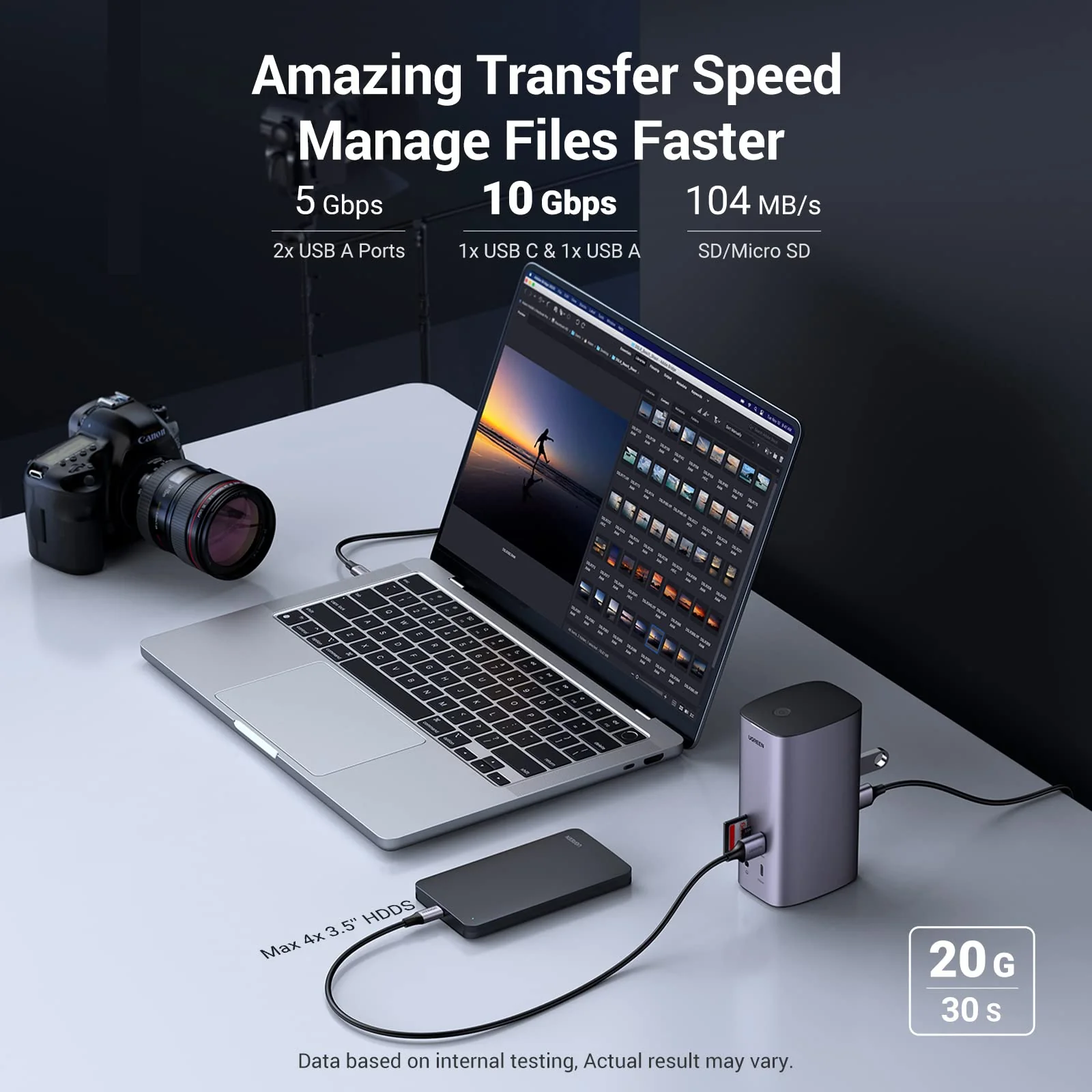 UGREEN 12-in-1 USB C Docking Station - Drievoudige Weergave - Image 6