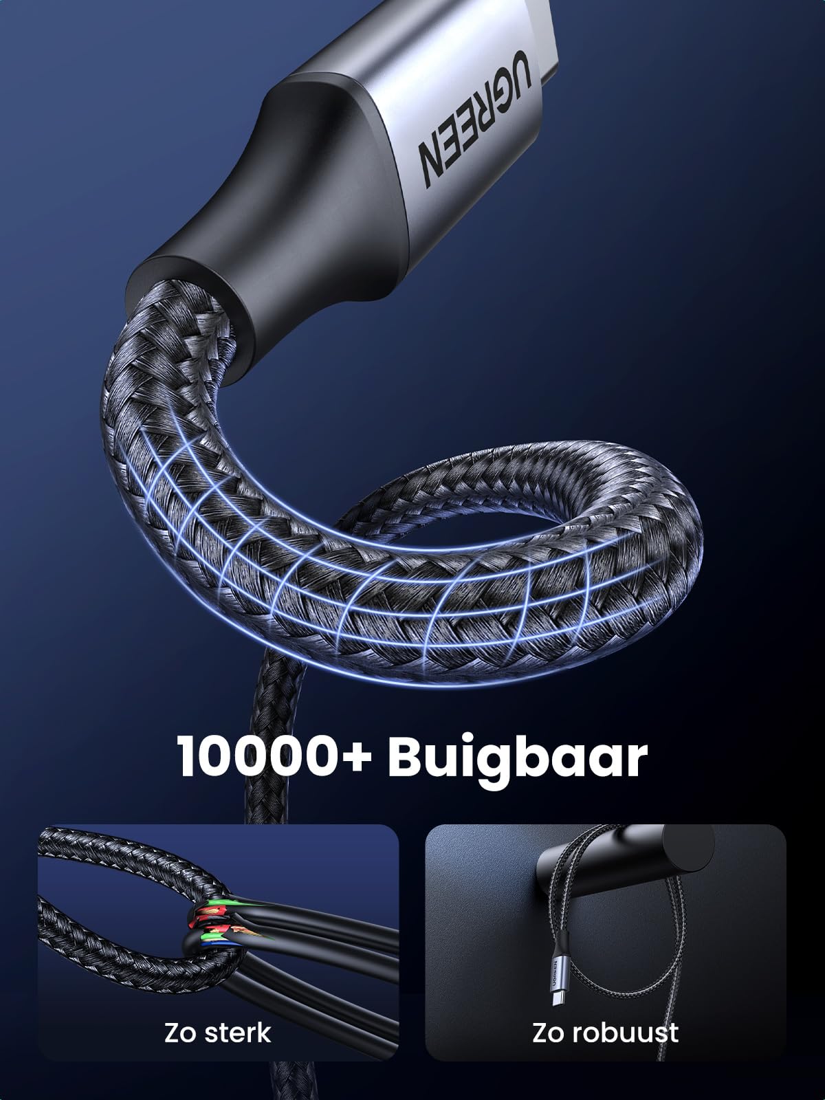 UGREEN USB C-kabel 240W Power Delivery 3.1 oplaadkabel USB C naar USB C (2M) - Image 5
