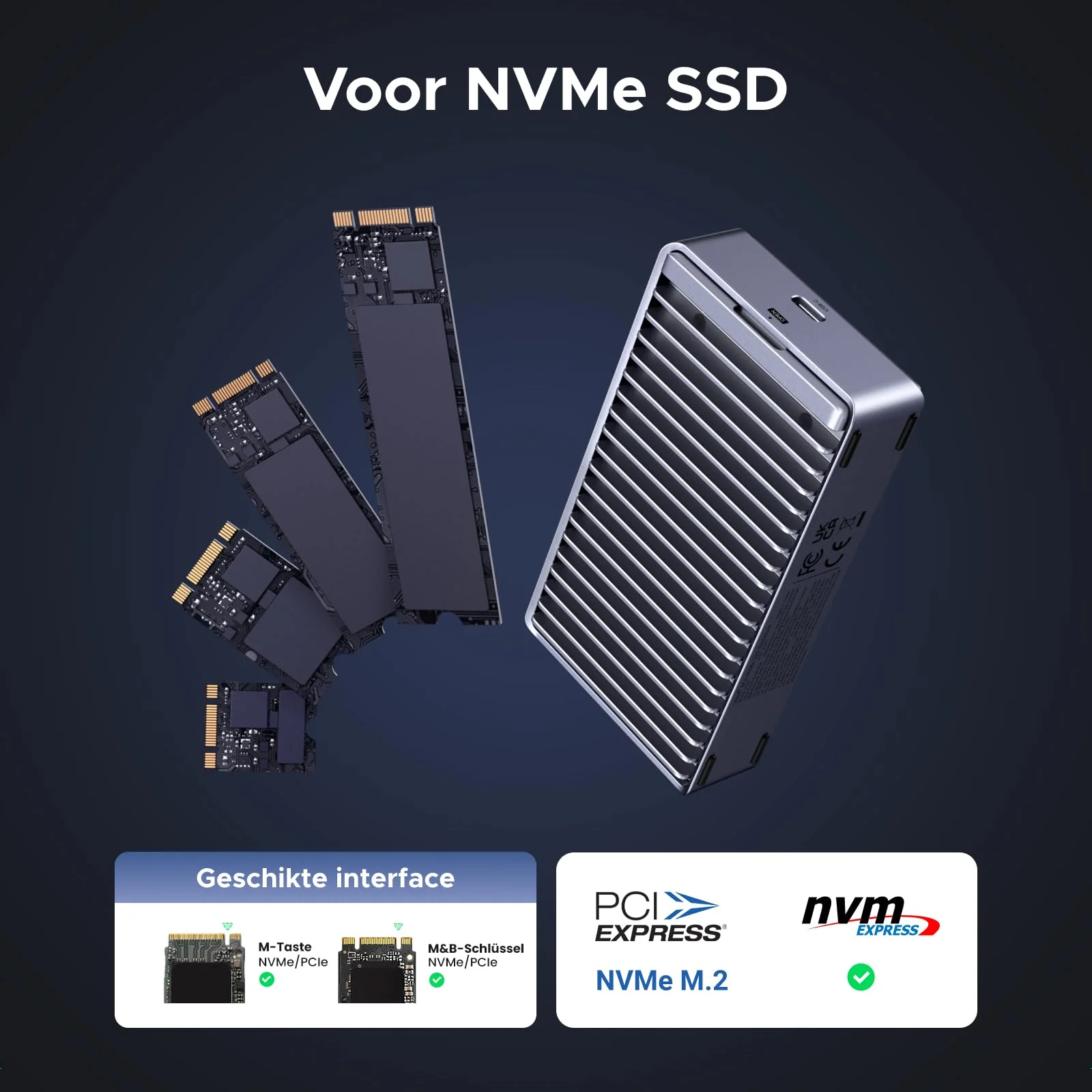 UGREEN M.2 NVMe SSD-behuizing (40Gbps, USB4, Thunderbolt 4) - Image 6