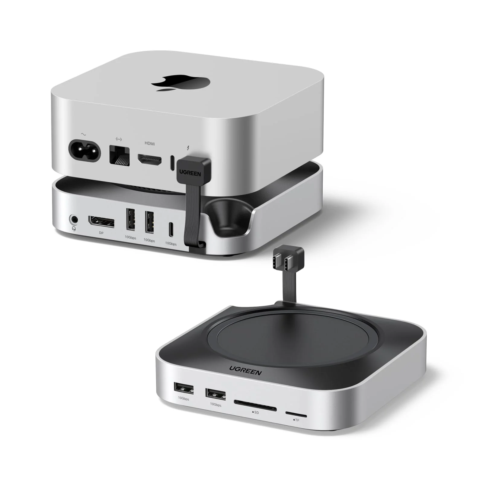 UGREEN Mac Mini M4 Dock met dubbele 4K DisplayPort, 10Gbps USB en NVMe-slot - Image 10