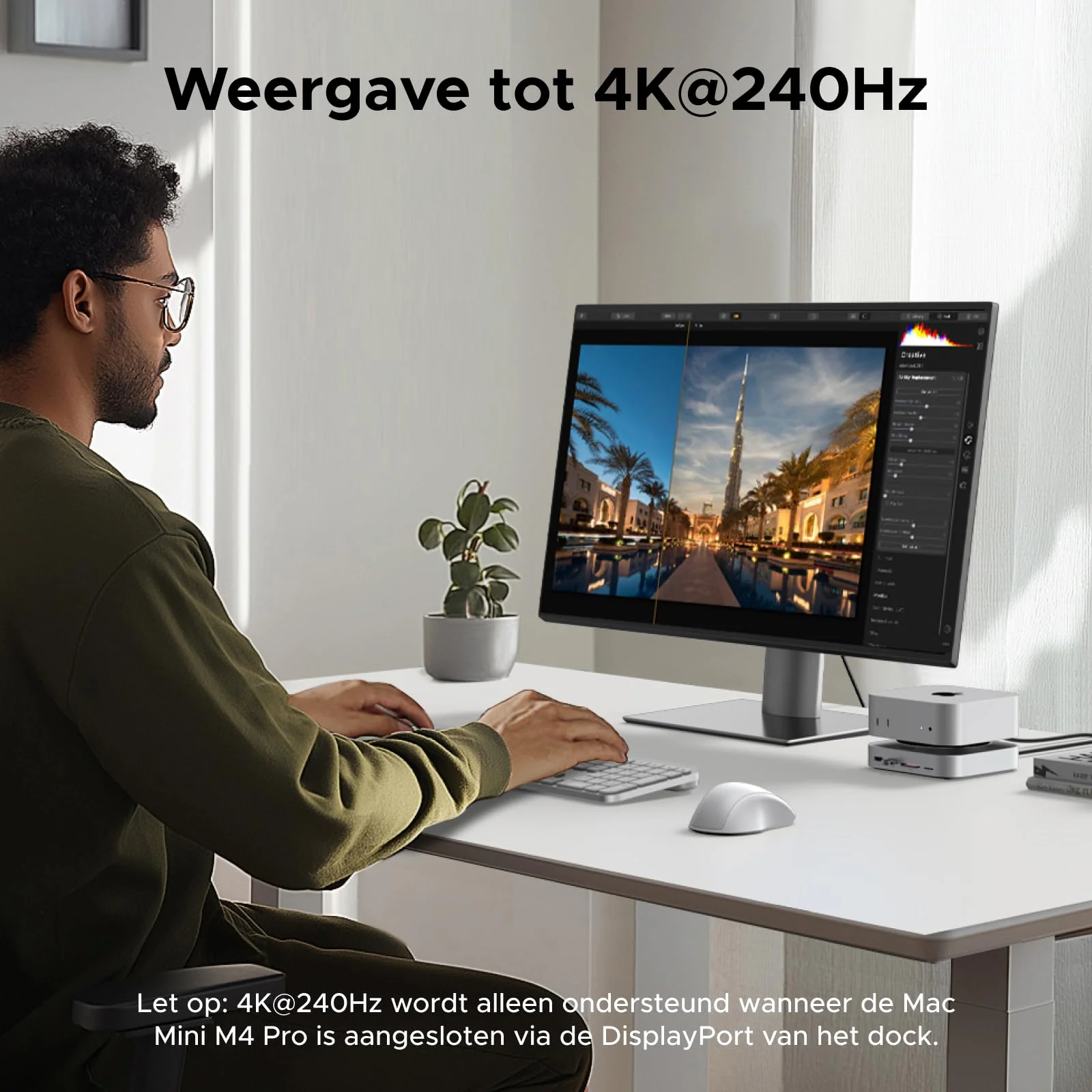 UGREEN Mac Mini M4 Dock met dubbele 4K DisplayPort, 10Gbps USB en NVMe-slot - Image 4