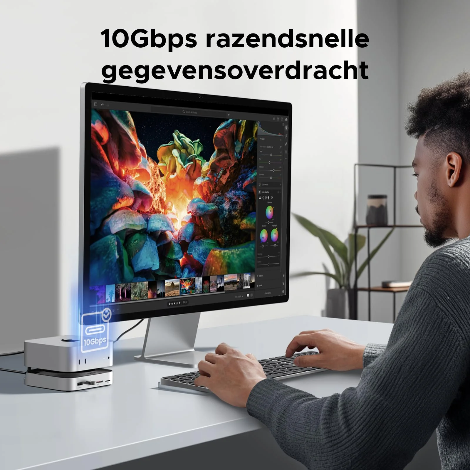 UGREEN Mac Mini M4 Dock met dubbele 4K DisplayPort, 10Gbps USB en NVMe-slot - Image 7