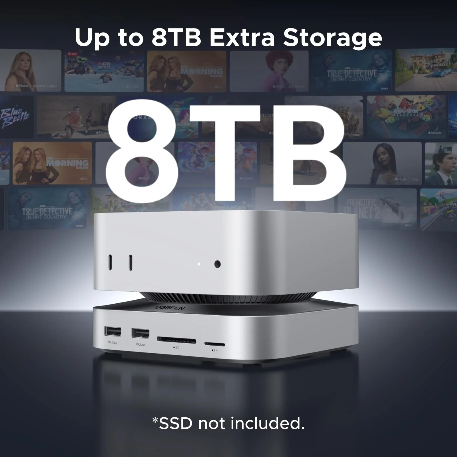 UGREEN Mac Mini M4 Hub & Stand met NVMe SSD-behuizing 8TB Max - Image 2