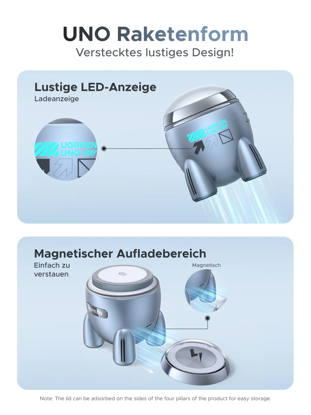 UGREEN MagFlow 2-in-1 Draadloze Oplader (Qi2 25W, MagSafe-compatibel) - Image 5
