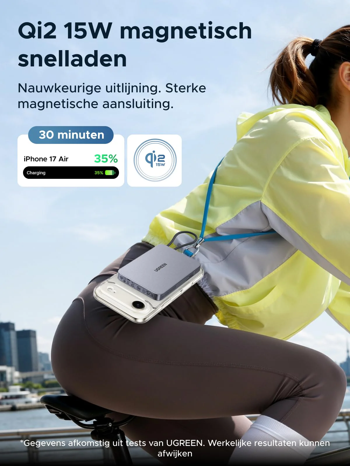 UGREEN MagFlow Air Magnetische Powerbank (10000mAh, Qi2 15W) - Image 3