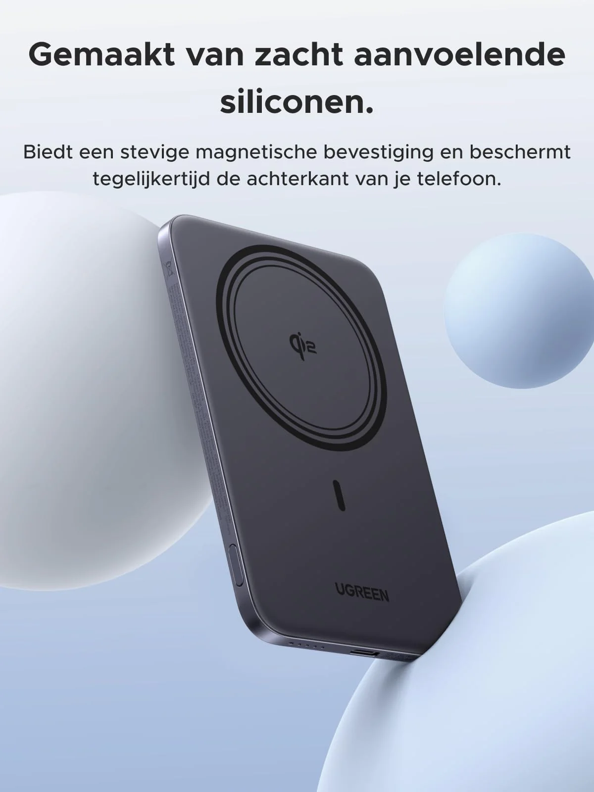 UGREEN MagFlow Air Magnetische Powerbank (5000mAh, Qi2 15W) - Image 6