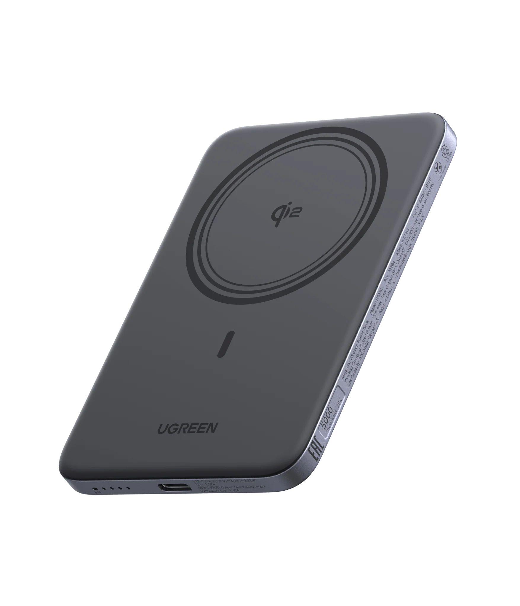 UGREEN MagFlow Air Magnetische Powerbank (5000mAh, Qi2 15W) - Image 9