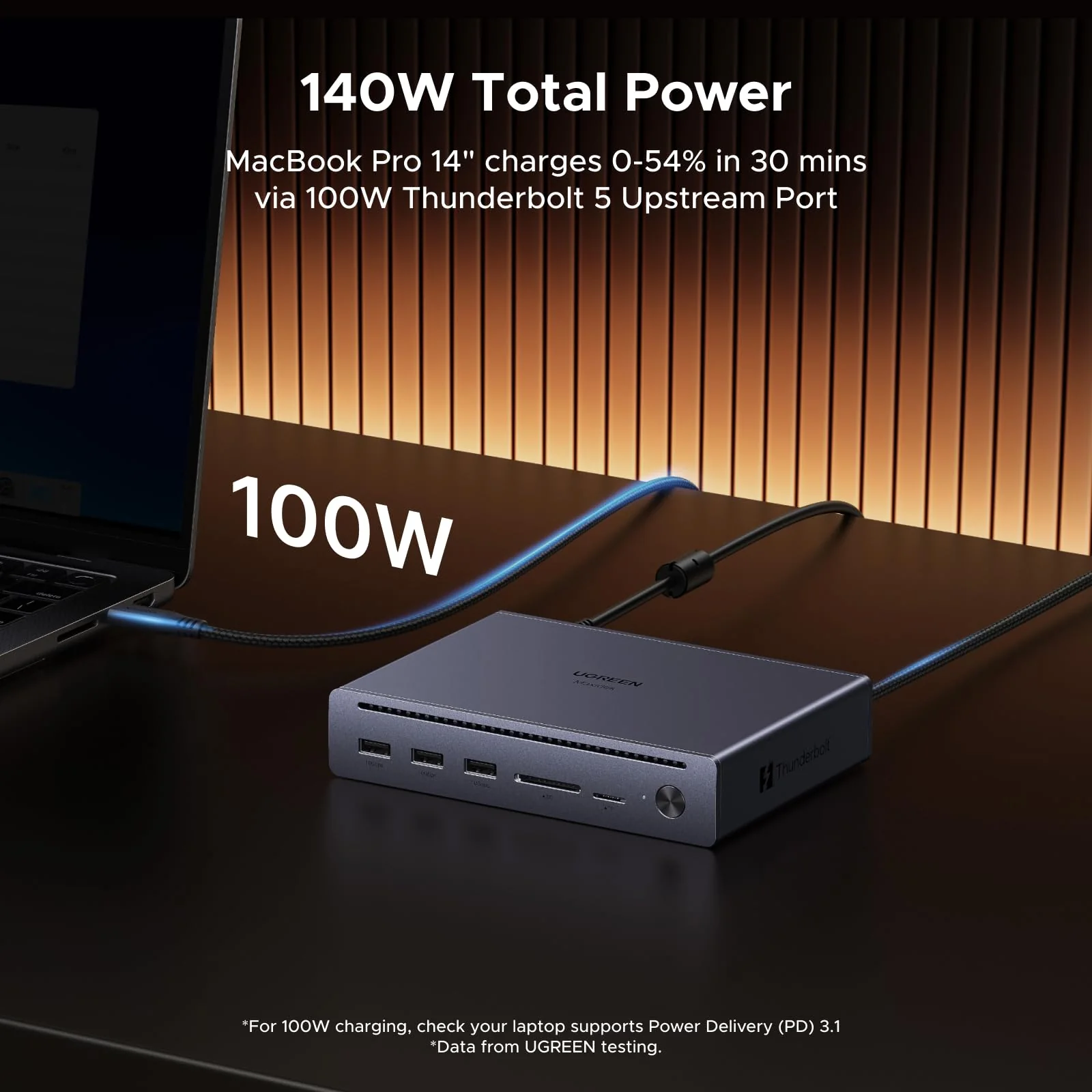 UGREEN Maxidok 10-in-1 Thunderbolt™ 5 Dockingstation met Gigabit Ethernet – Dual 6K/8K-display voor Mac & Windows - Image 6