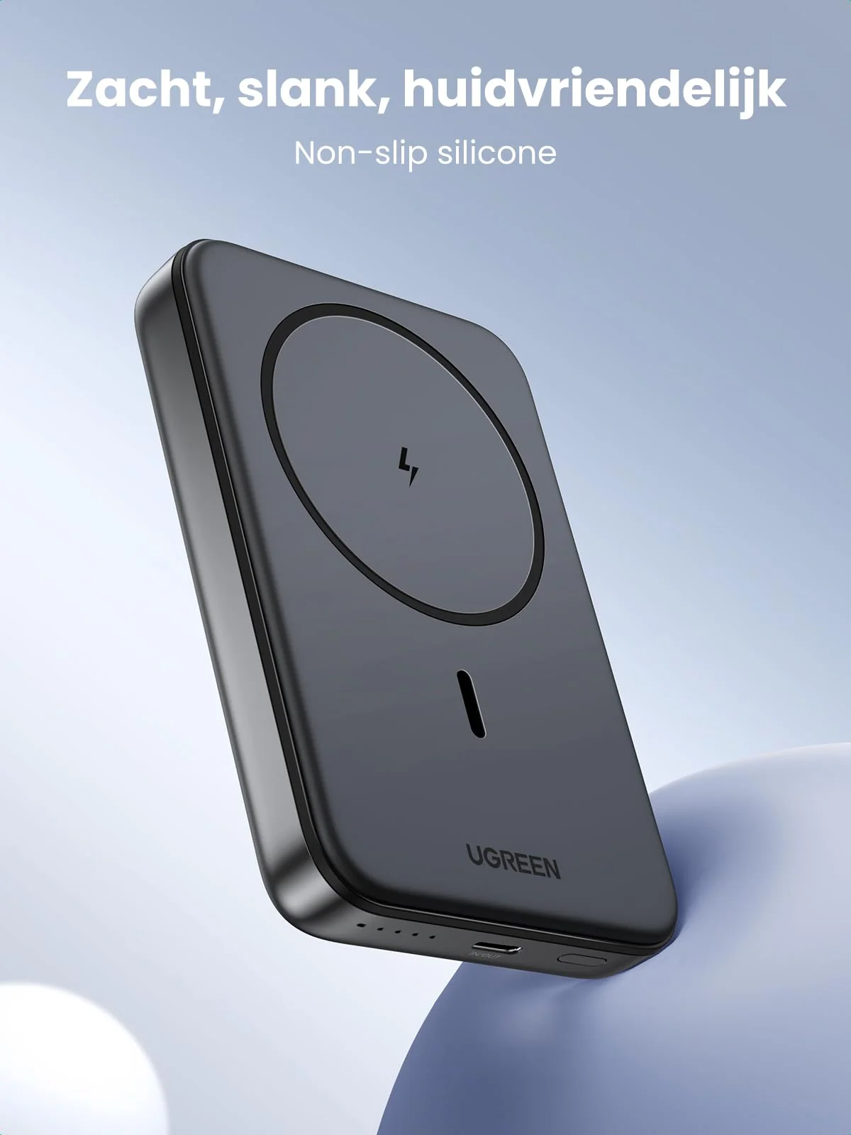 UGREEN Nexode draadloze powerbank 10000 mAh magnetische powerbank met USB-C snellaadfunctie, draadloze externe batterij MagSafe - Image 4
