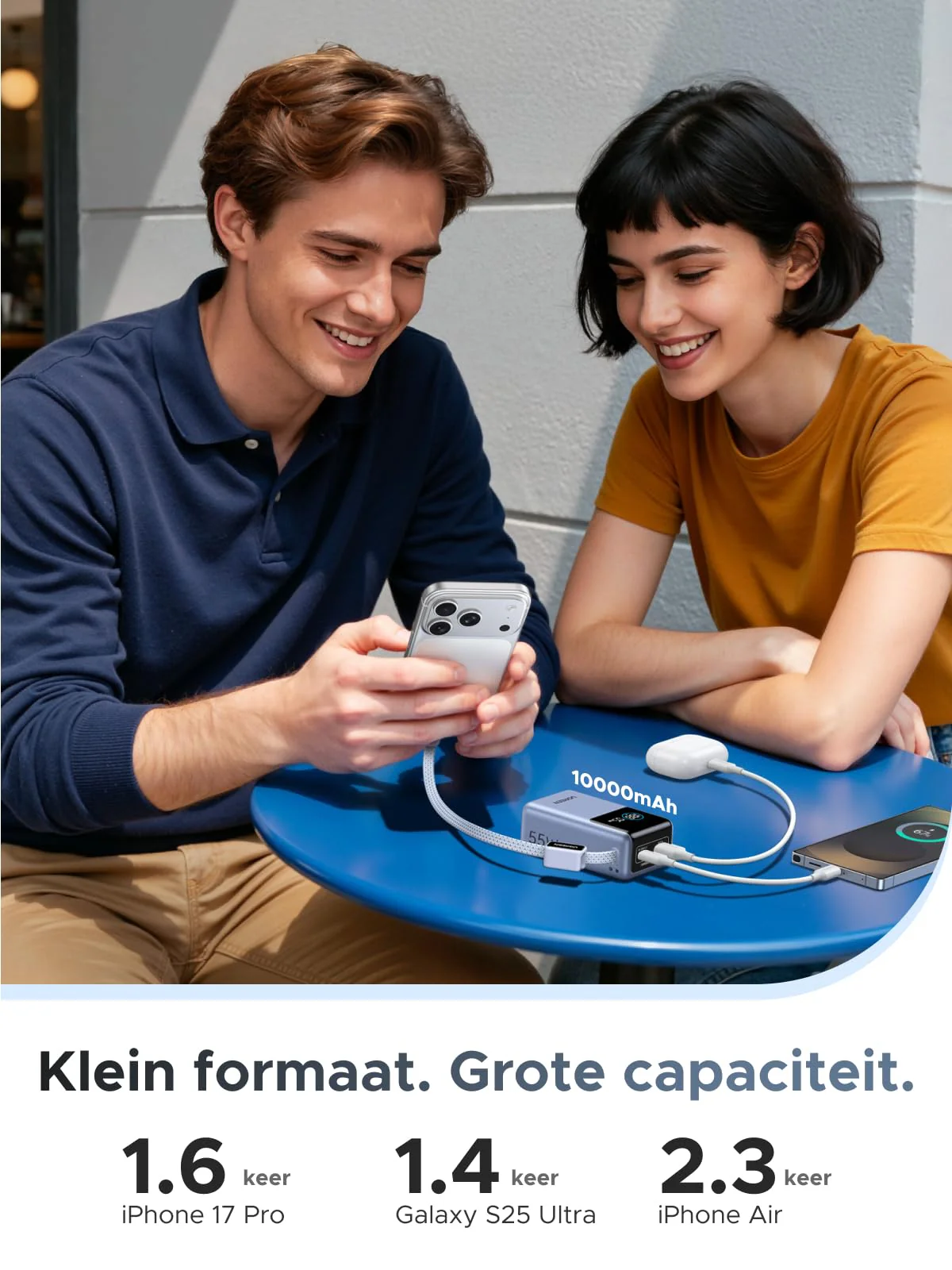 UGREEN Nexode Powerbank 10000mAh 55W met geïntegreerde USB-C-kabel - Image 3