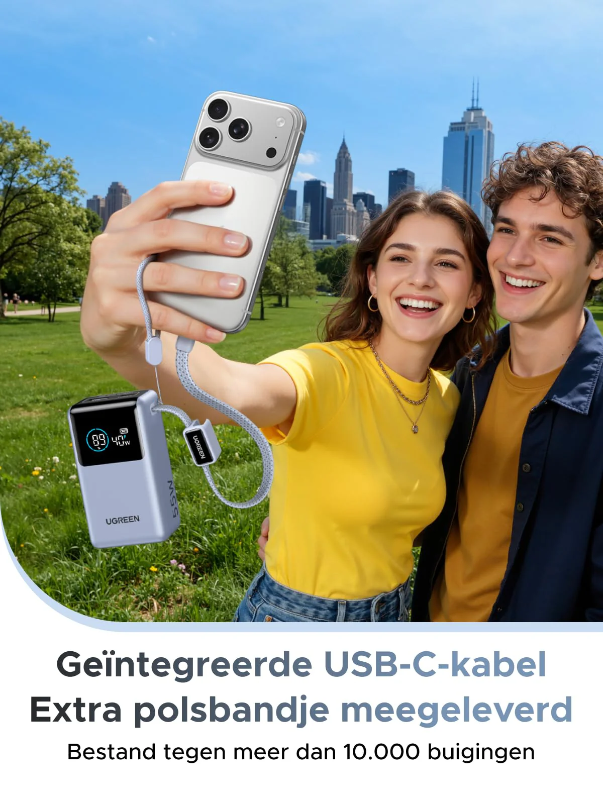 UGREEN Nexode Powerbank 10000mAh 55W met geïntegreerde USB-C-kabel - Image 8