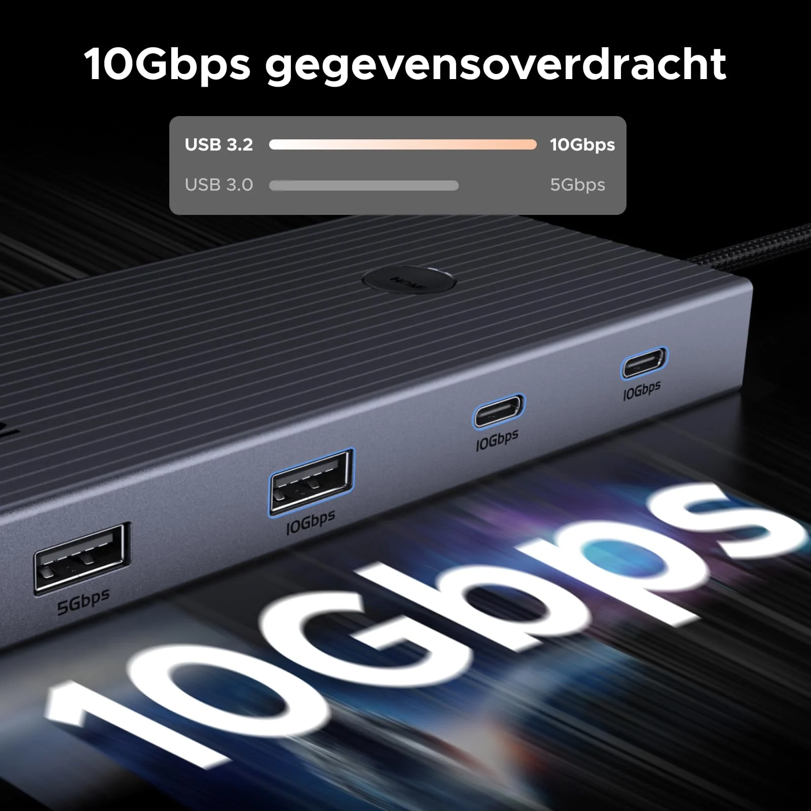 UGREEN Revodok Pro 9-in-1 USB-C Hub 4K HDMI 10Gbps PD 100W - Image 3