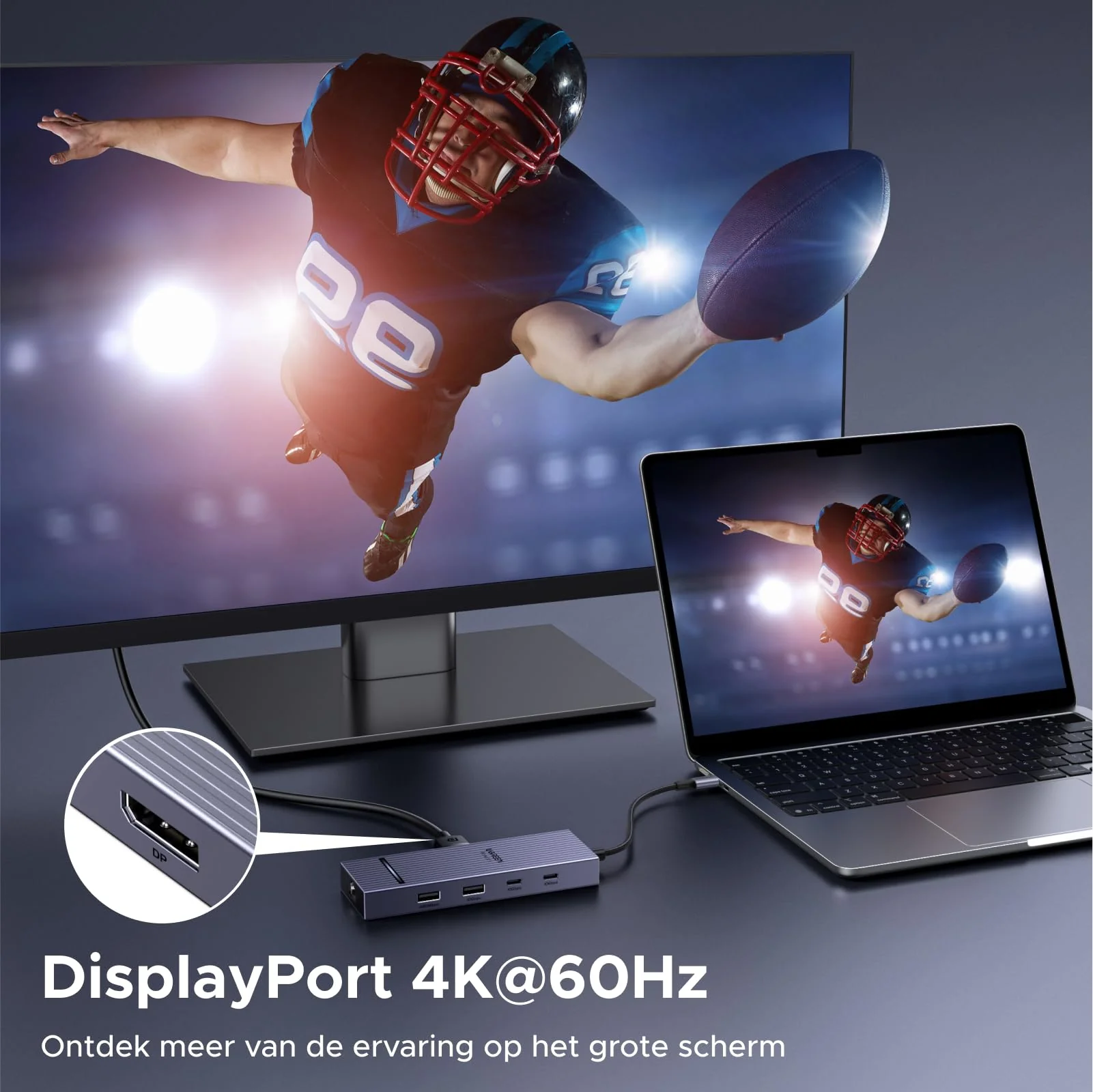 UGREEN Revodok Pro 1071 7-IN-1 USB-C-hub (4K@60Hz, 10Gbps, 100W PD) - Image 3