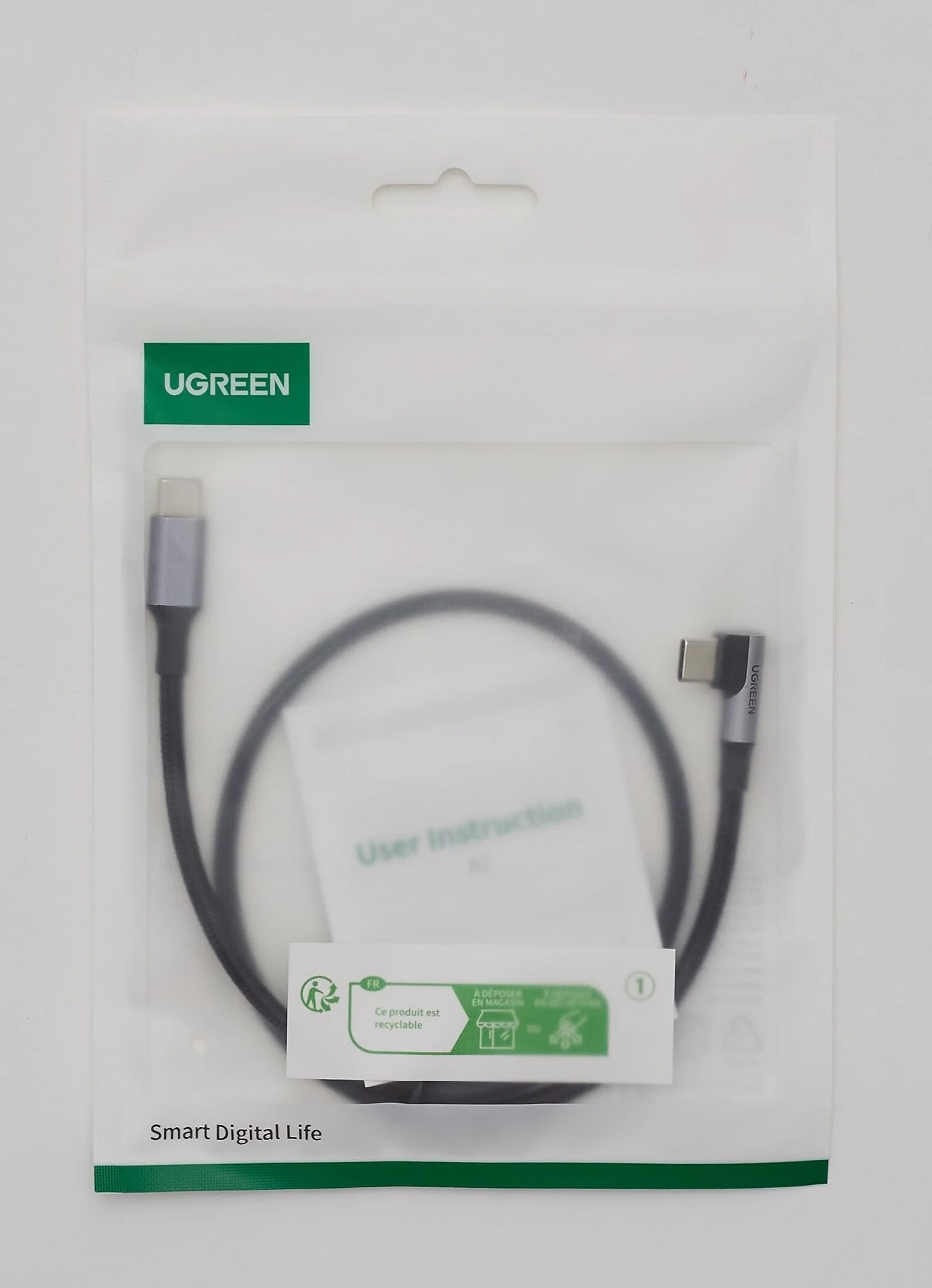 UGREEN 100W USB C naar USB C Kabel Hoek PD 3.0 Oplaadkabel USB-C 90° - Image 8