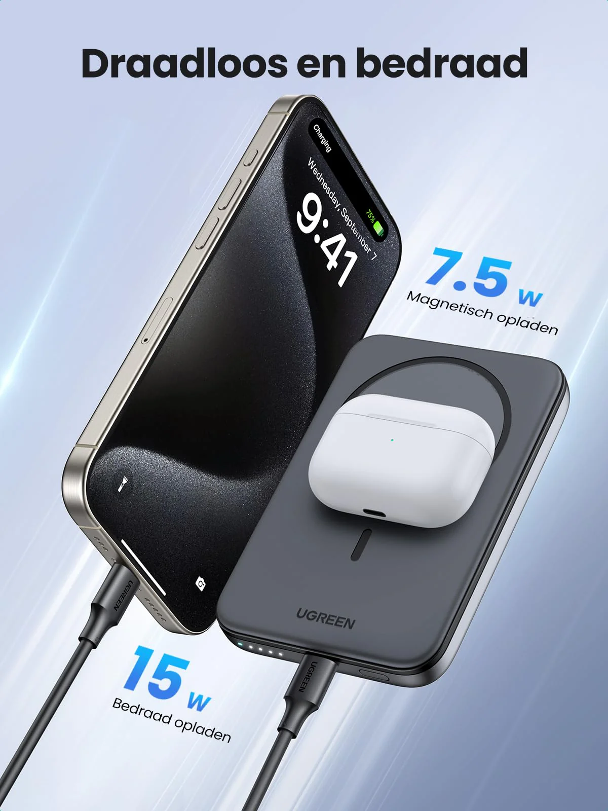 UGREEN 5000mAh MagSafe Power Bank for iPhone - Image 3