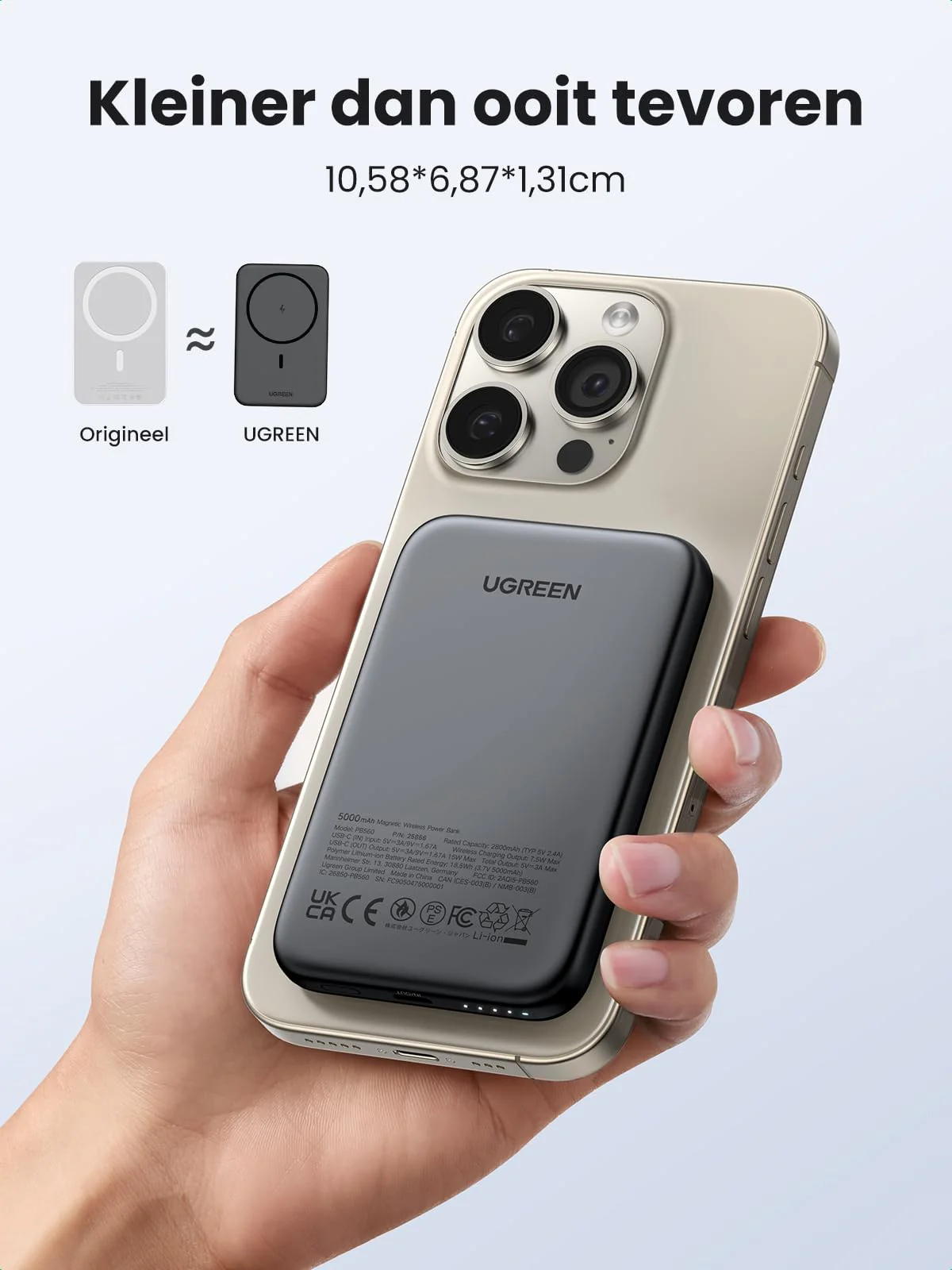 UGREEN 5000mAh MagSafe Power Bank for iPhone - Image 5
