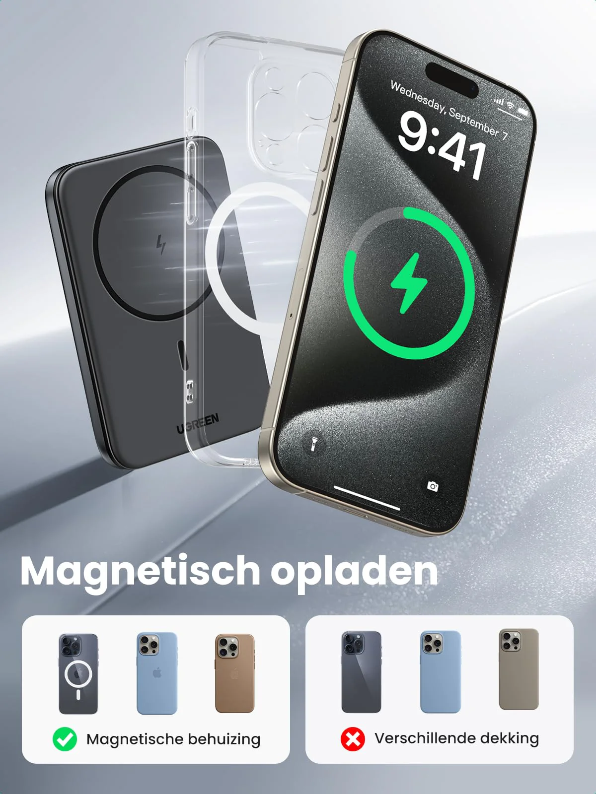 UGREEN 5000mAh MagSafe Power Bank for iPhone - Image 6