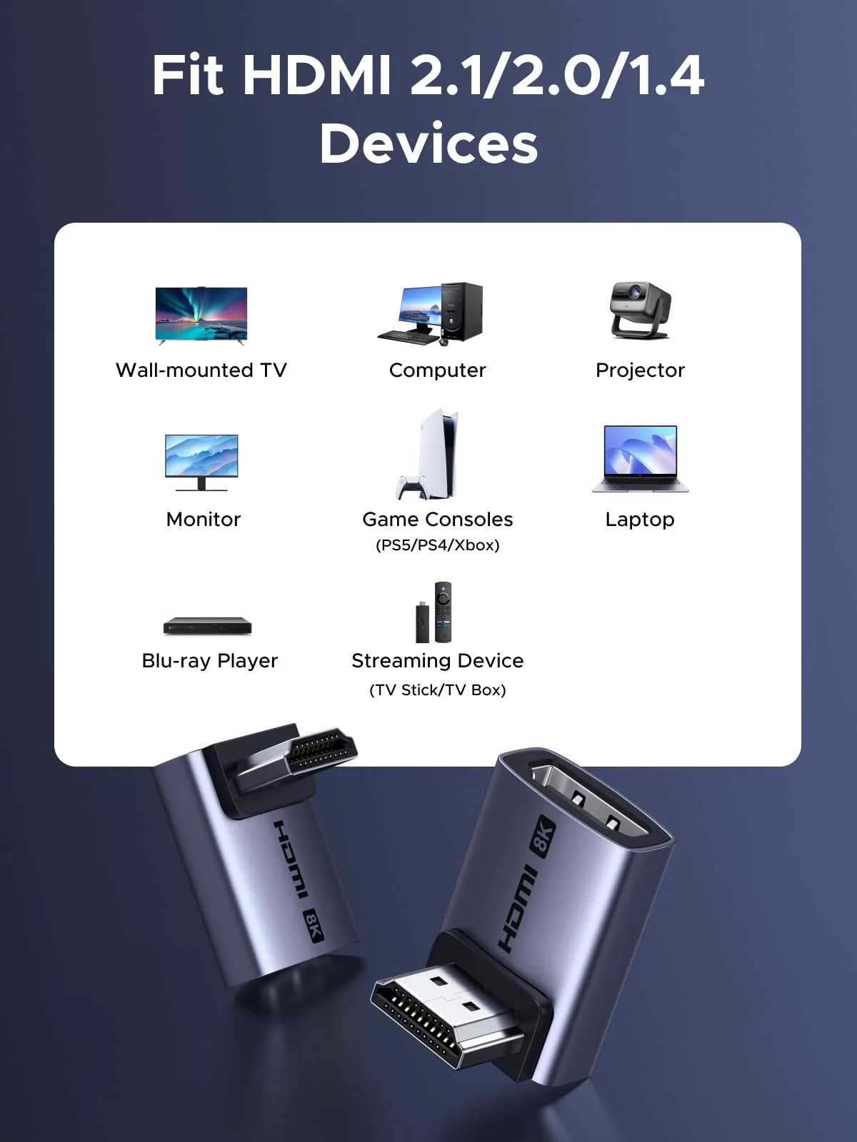 UGREEN 8K HDMI Haakse Adapterset (2-Pack) - Image 6