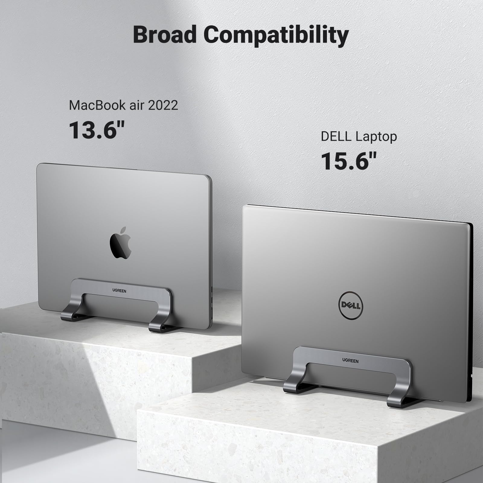 UGREEN Aluminium Verticale Laptop Standaard Verstelbare Bureau Laptop Stand - Image 8