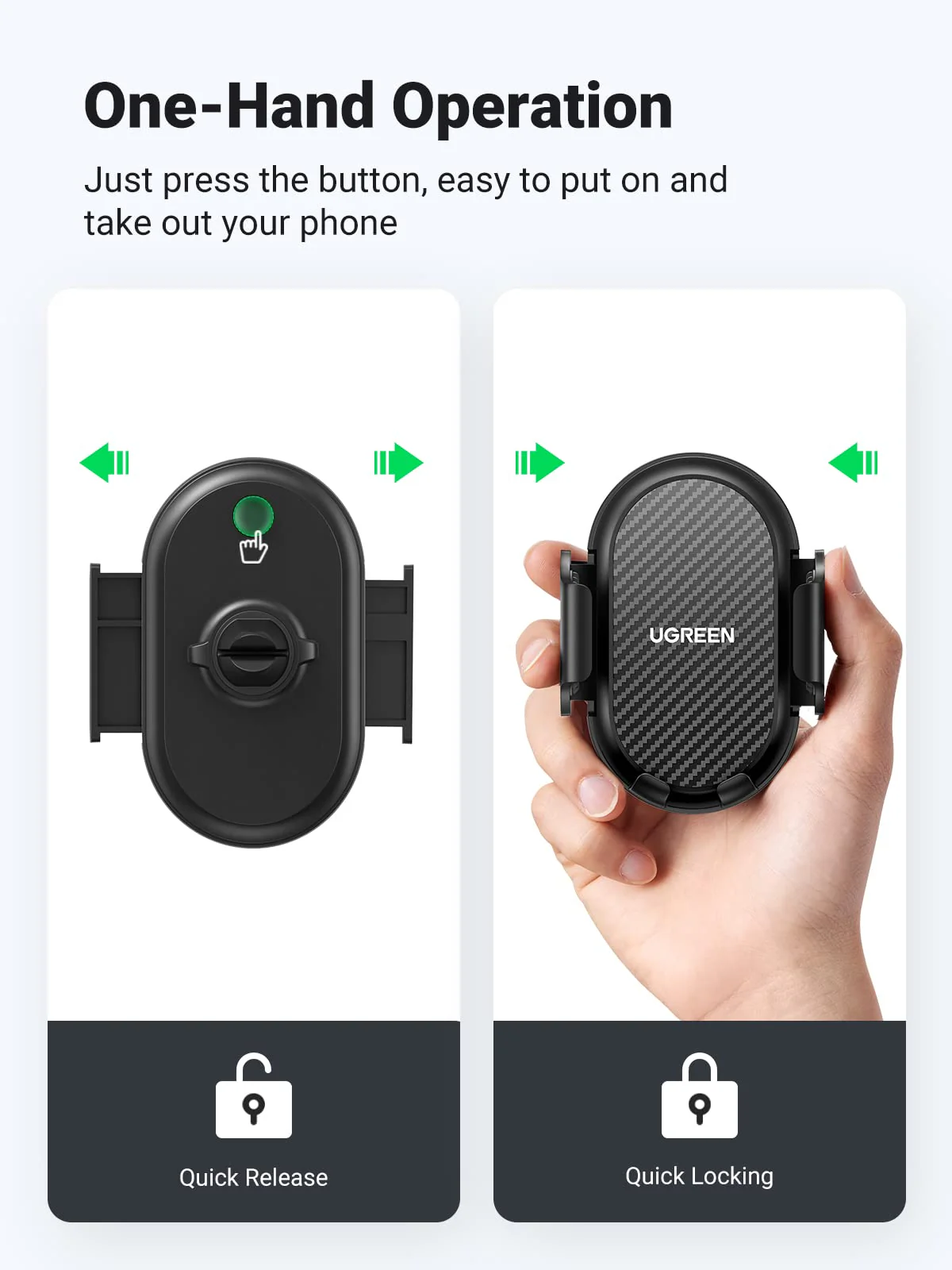 UGREEN Auto Telefoonhouder Ontluchter 360?? Rotatie Auto Houder - Image 7