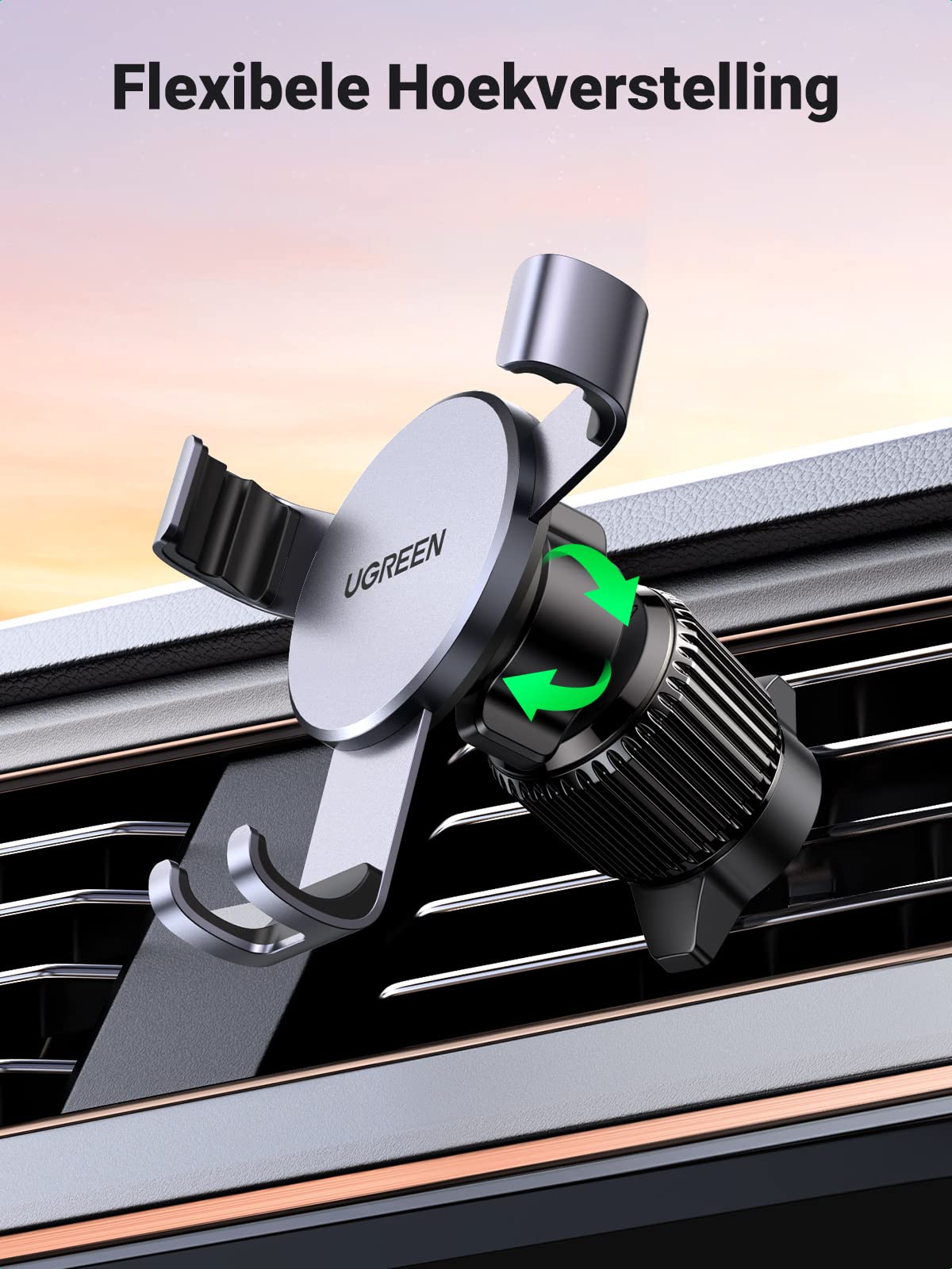 UGREEN Auto Telefoonhouder 2022 Verbeterde Ontluchter Staart Haak Car Phone Holder - Image 3