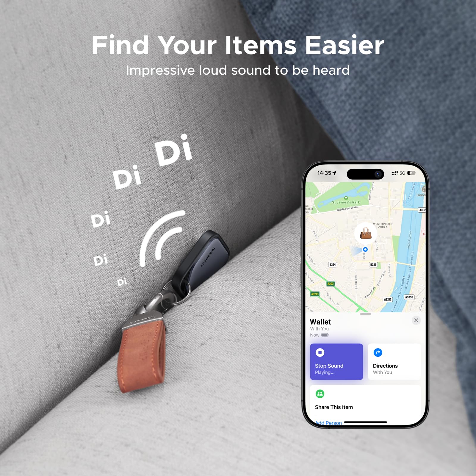 UGREEN FineTrack Smart Finder (Alleen iOS) - 2 pack - Image 4