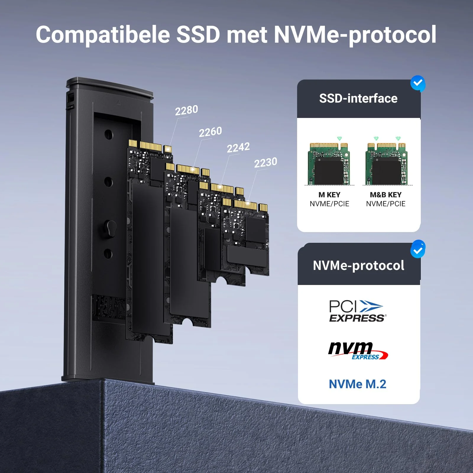 UGREEN M.2 Adapter NVMe SSD Harde Schijf Behuizing USB C 3.2 Gen 2 10Gbps (Zwart) - Image 3
