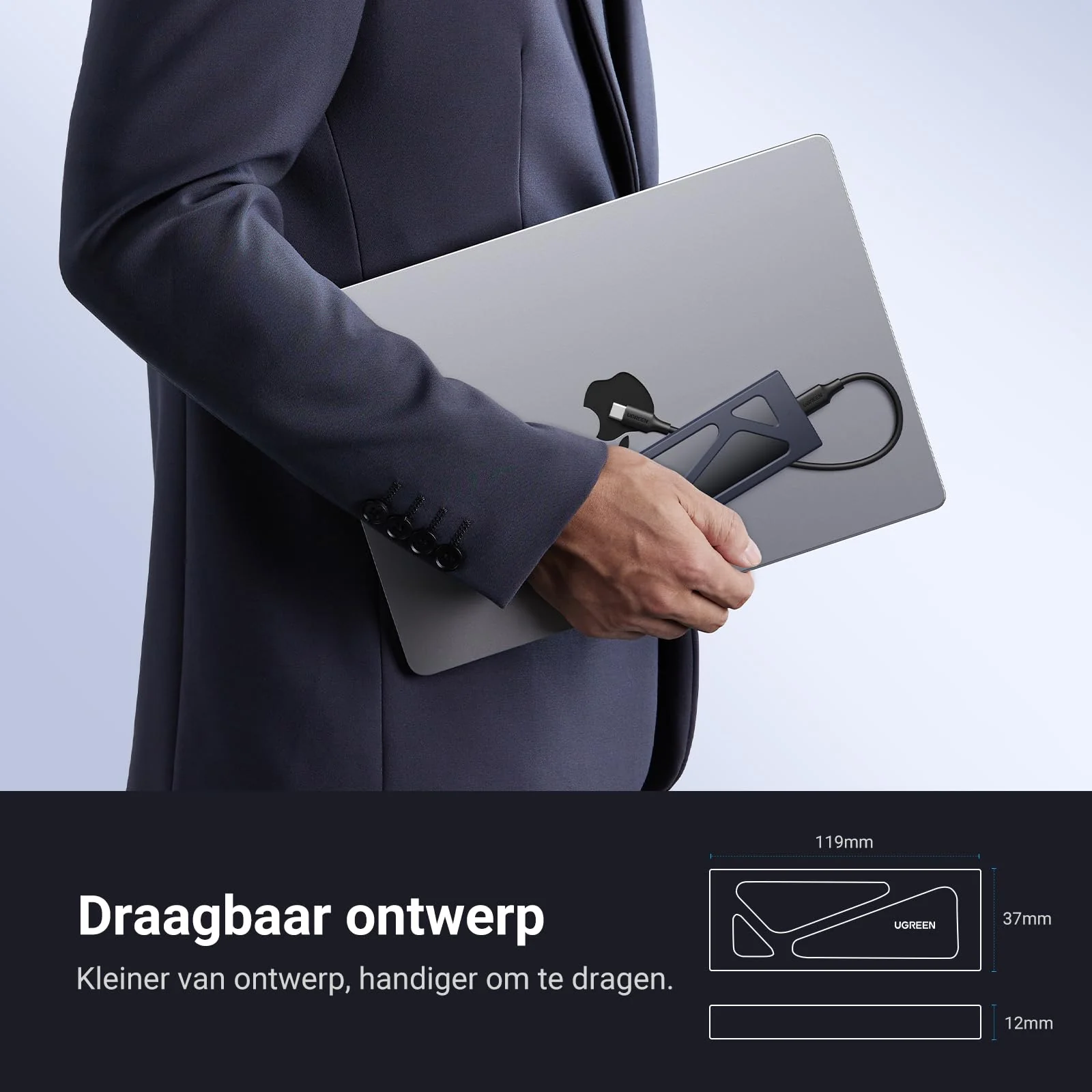 UGREEN M.2 Adapter NVMe SSD Harde Schijf Behuizing USB C 3.2 Gen 2 10Gbps (Zwart) - Image 7