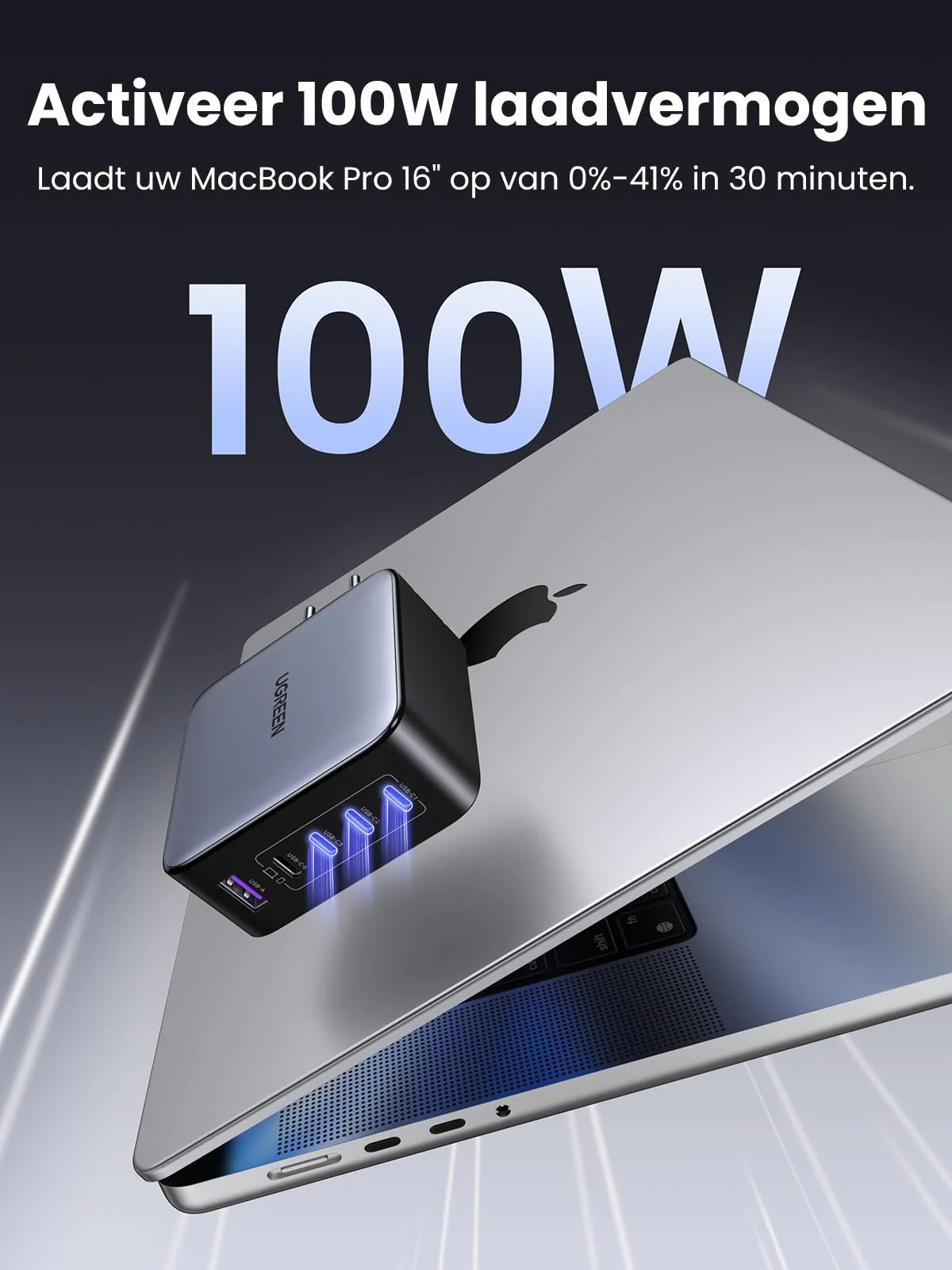 UGREEN Nexode 100W 5-Port GaN Oplader - Image 2