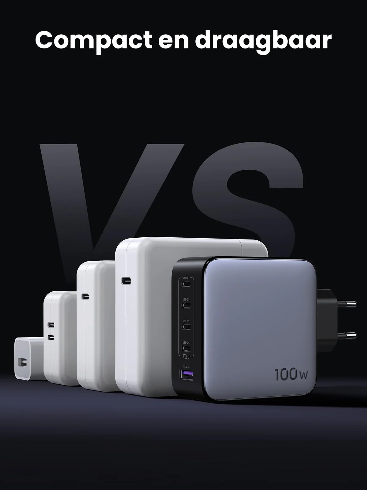 UGREEN Nexode 100W 5-Port GaN Oplader - Image 6