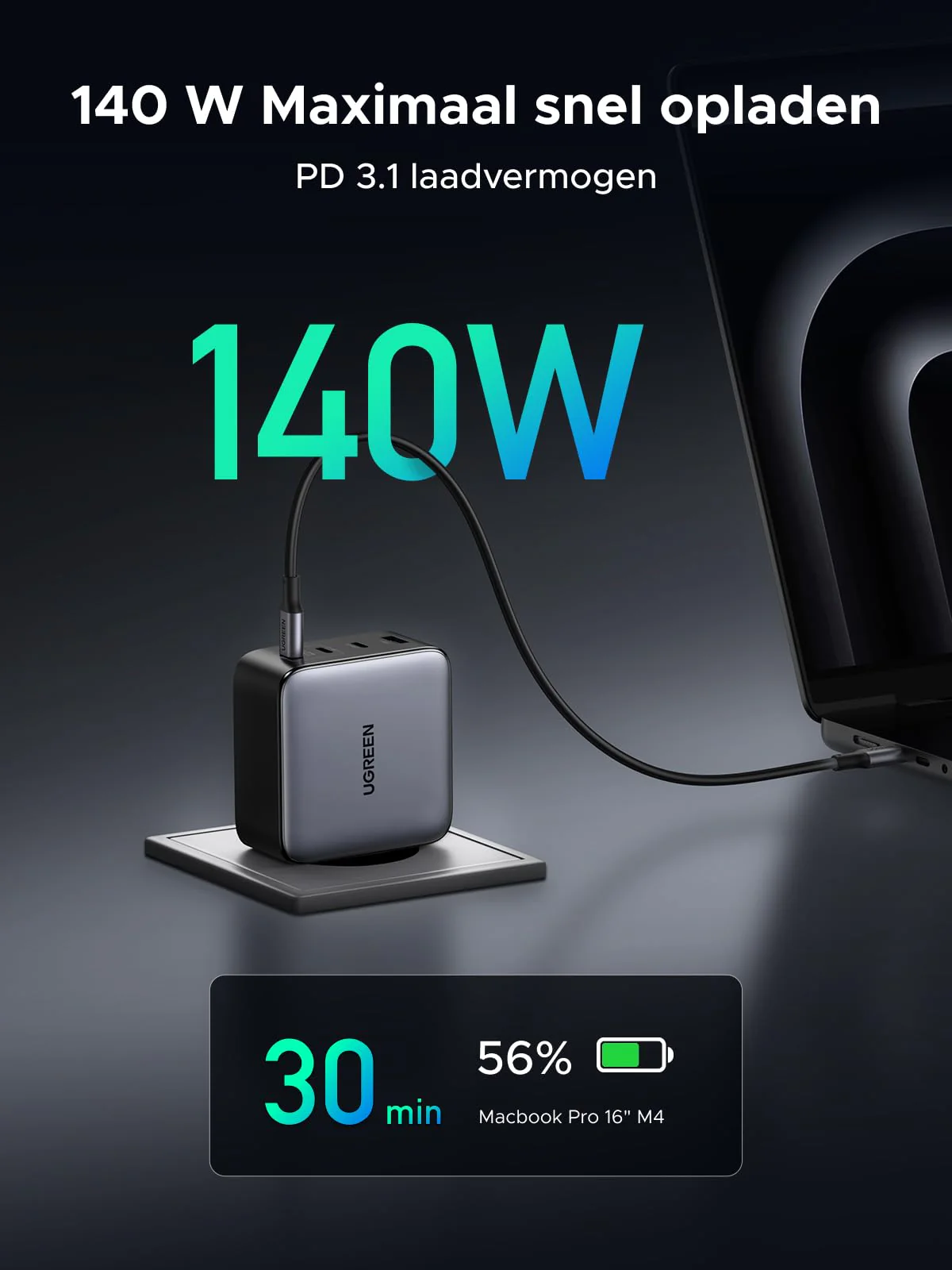 UGREEN Nexode 200W 4-Port GaN Fast Charger - Image 4