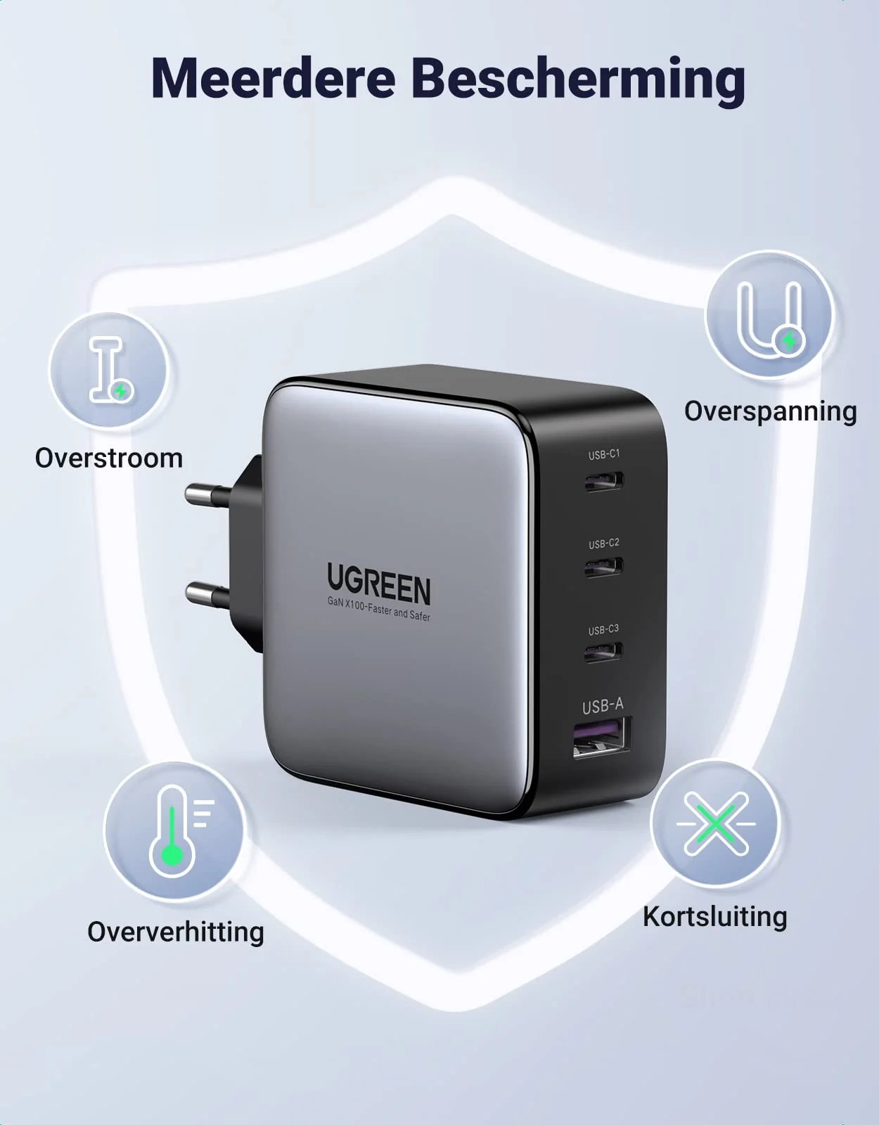 Combi-Deal: UGREEN Nexode GaN Oplader 100W Kabel 60W PD 3.0 - Image 4