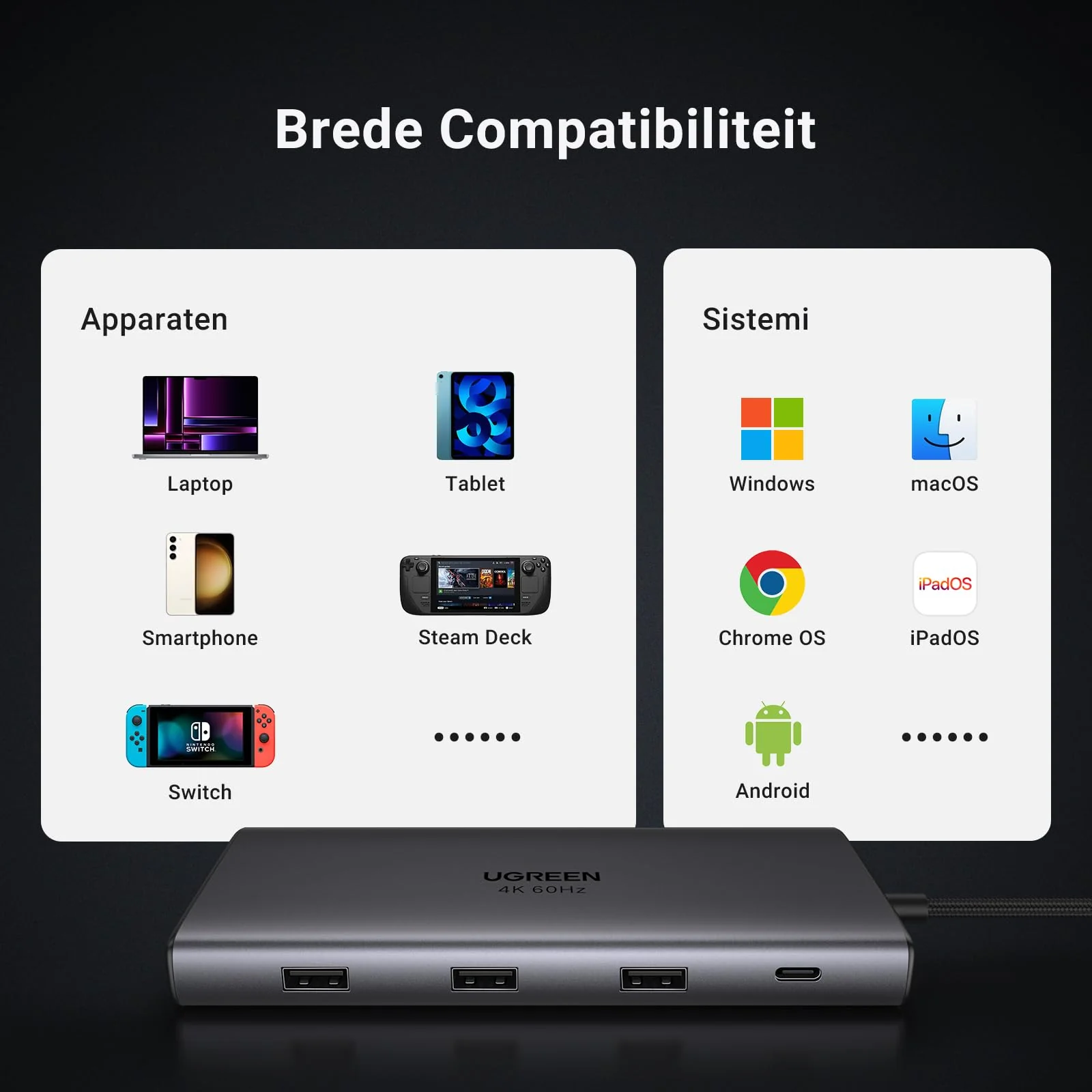 UGREEN Revodok Pro 9-in-1 Hub USB C (10Gbps 4K60Hz HDMI) - Image 8