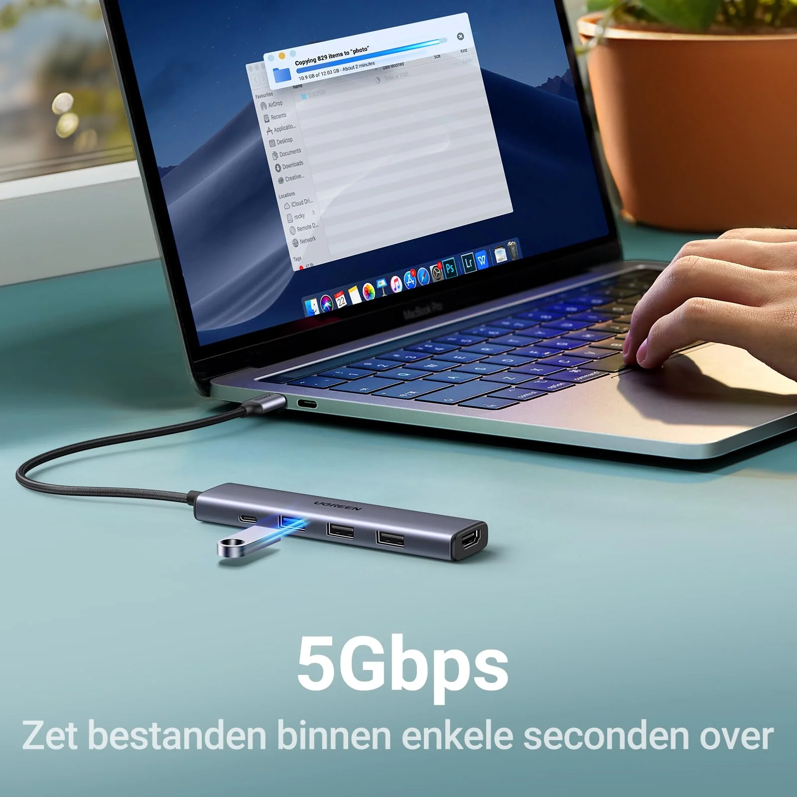 UGREEN Revodok 5-in-1 Hub USB C HDMI 4K - Image 5
