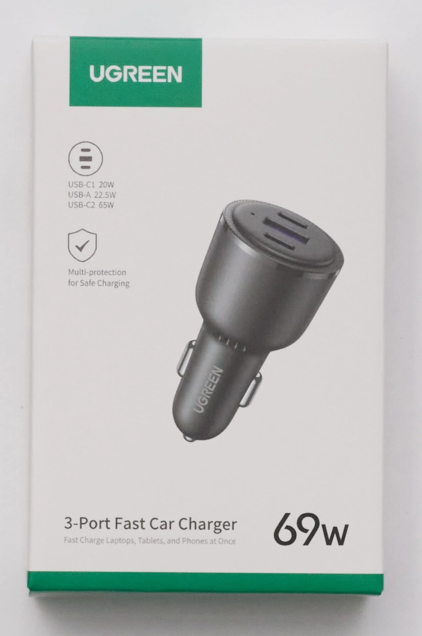 UGREEN 69W USB C Autolader, 3-poorts Sigarettenaansteker - Image 8