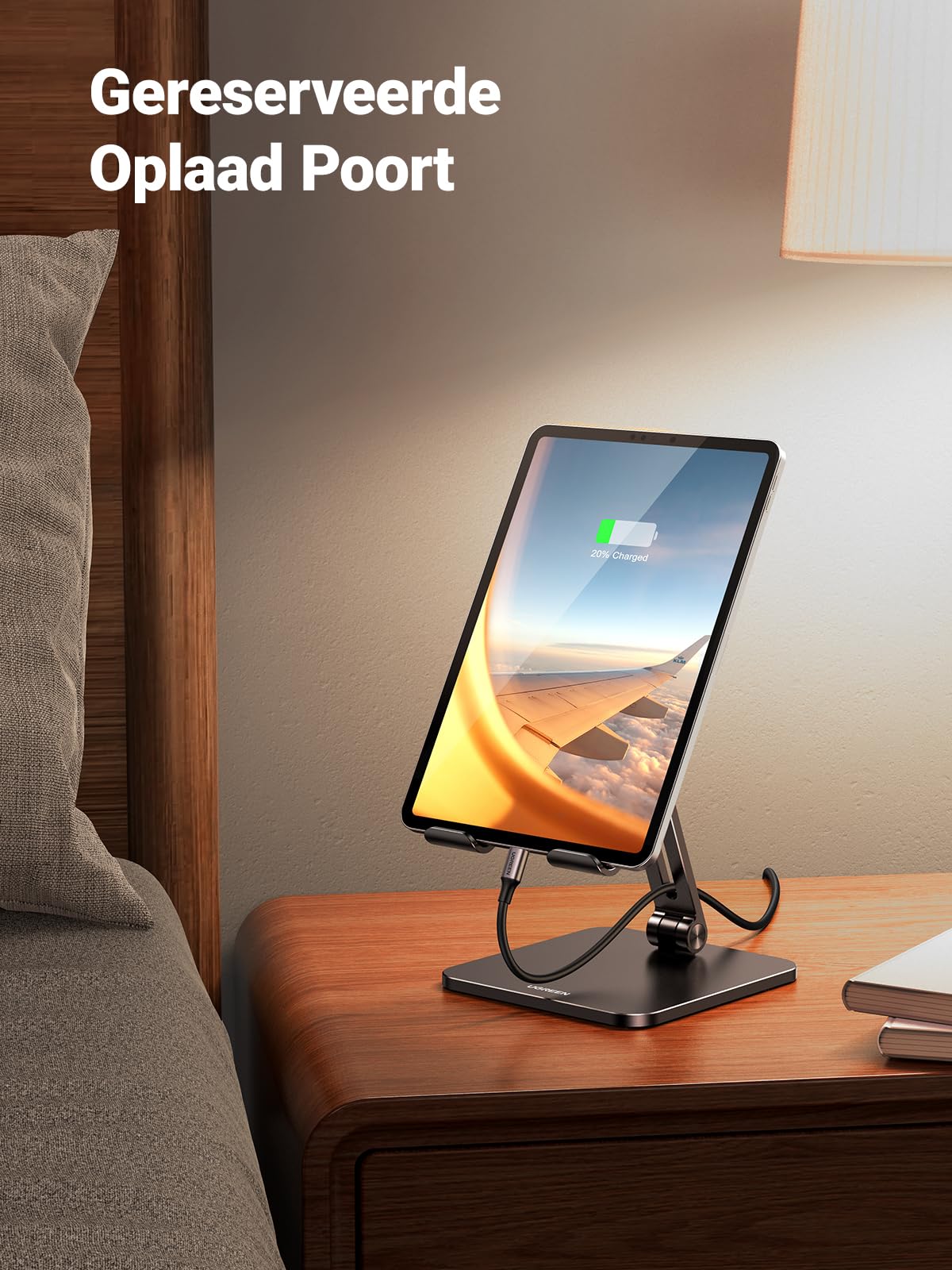 UGREEN Tablet Houder Aluminium Tablet Stand Verstelbare Bureau Tablet Standaard - Image 4