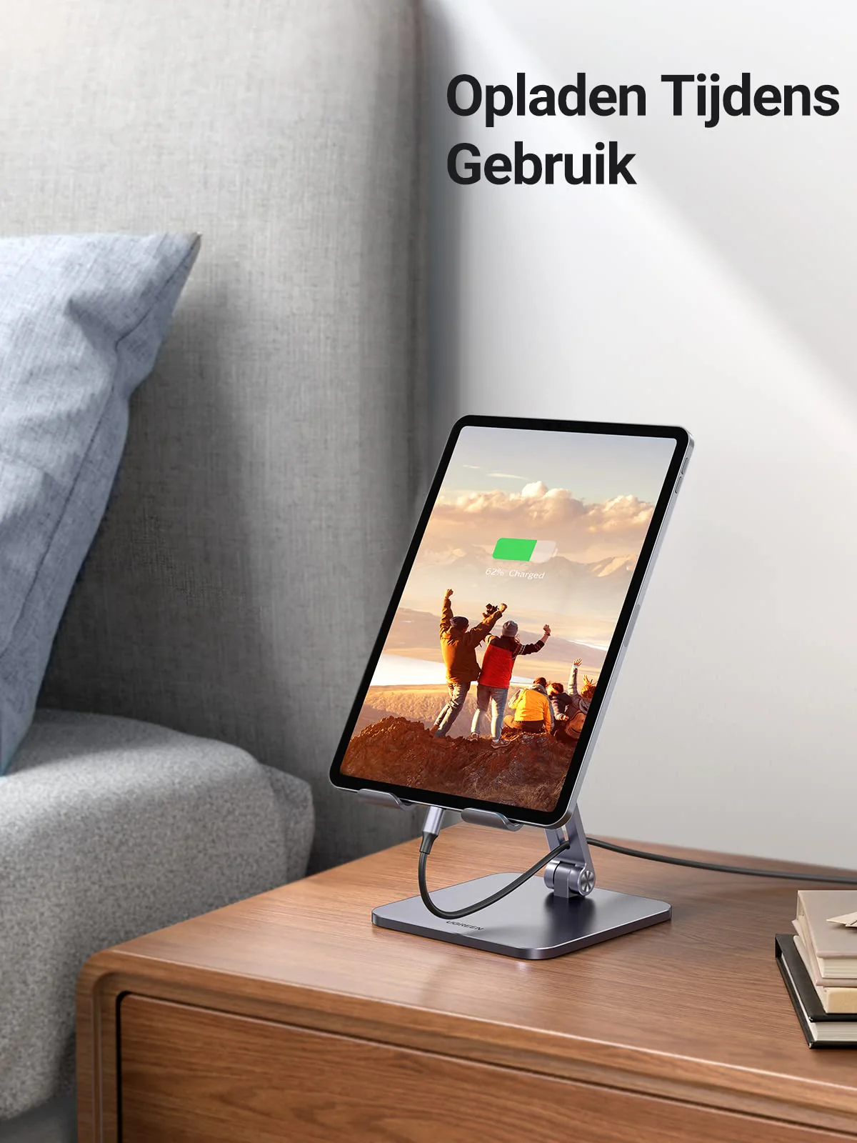 UGREEN Tablet Houder Aluminium Tablet Stand Verstelbare Bureau Tablet Standaard - Image 5