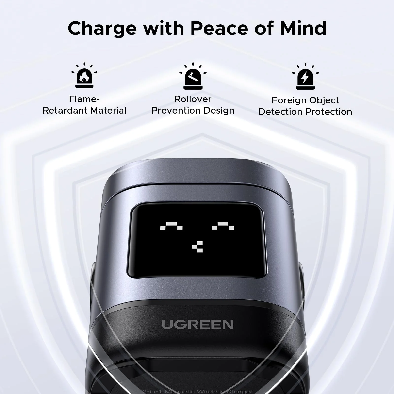UGREEN Uno 2-in-1 magnetische draadloze oplader 15W - Image 5
