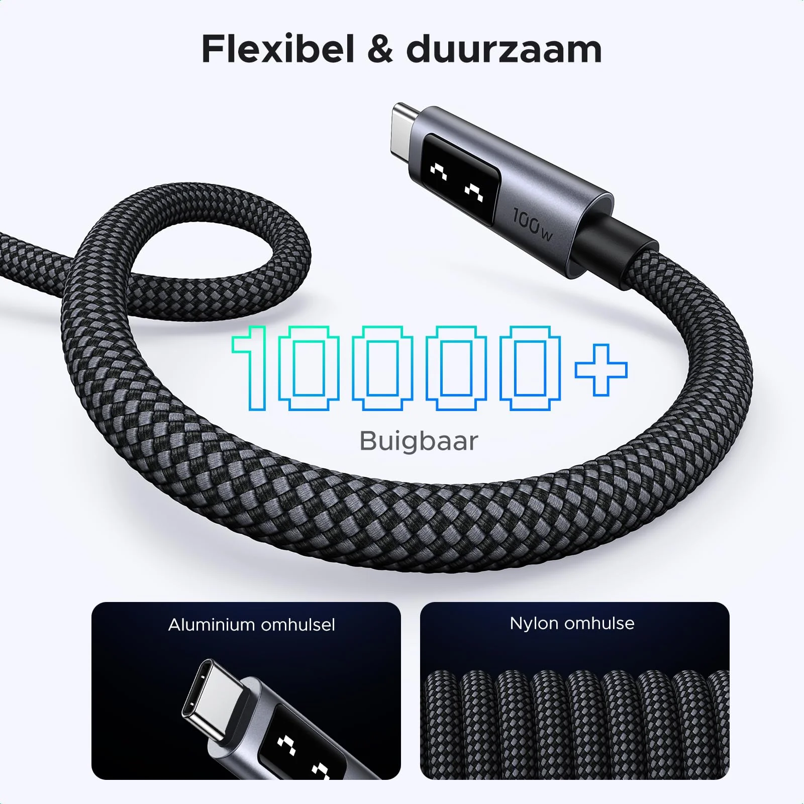 UGREEN Uno USB-C naar USB-C kabel 100W - Image 7