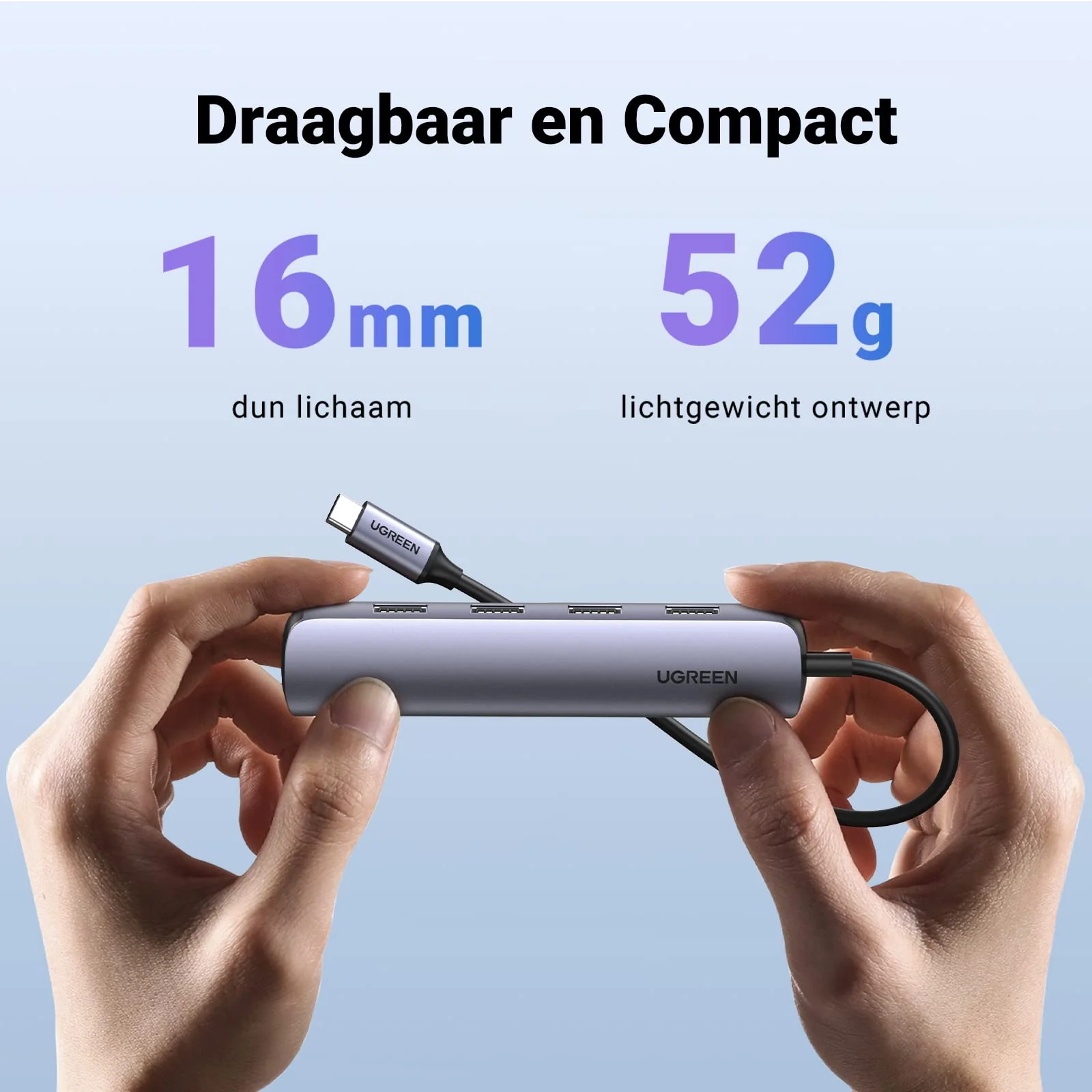 UGREEN 5-in-1 USB C Hub  4K  - Compact en Draagbaar - Image 7
