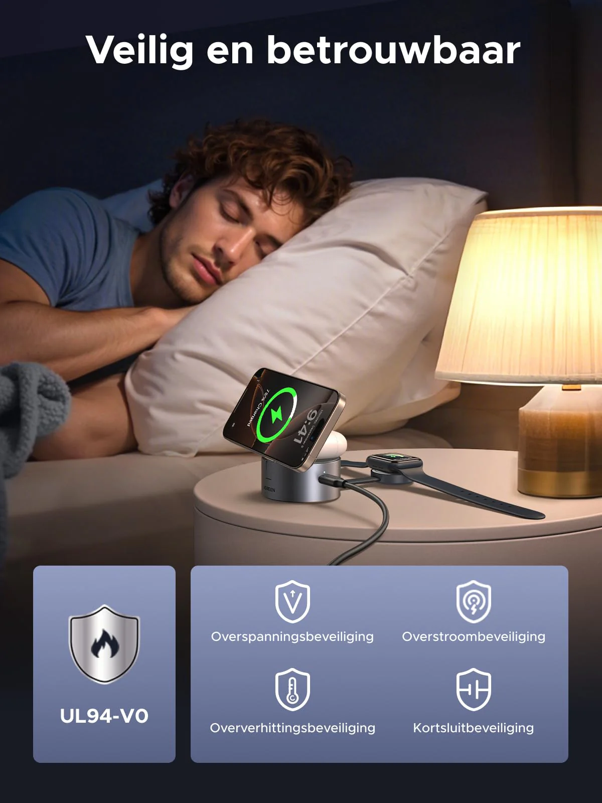 UGREEN UNO 3-in-1 Magnetische Draadloze Oplader 25W (MagSafe-compatibel) - Image 7
